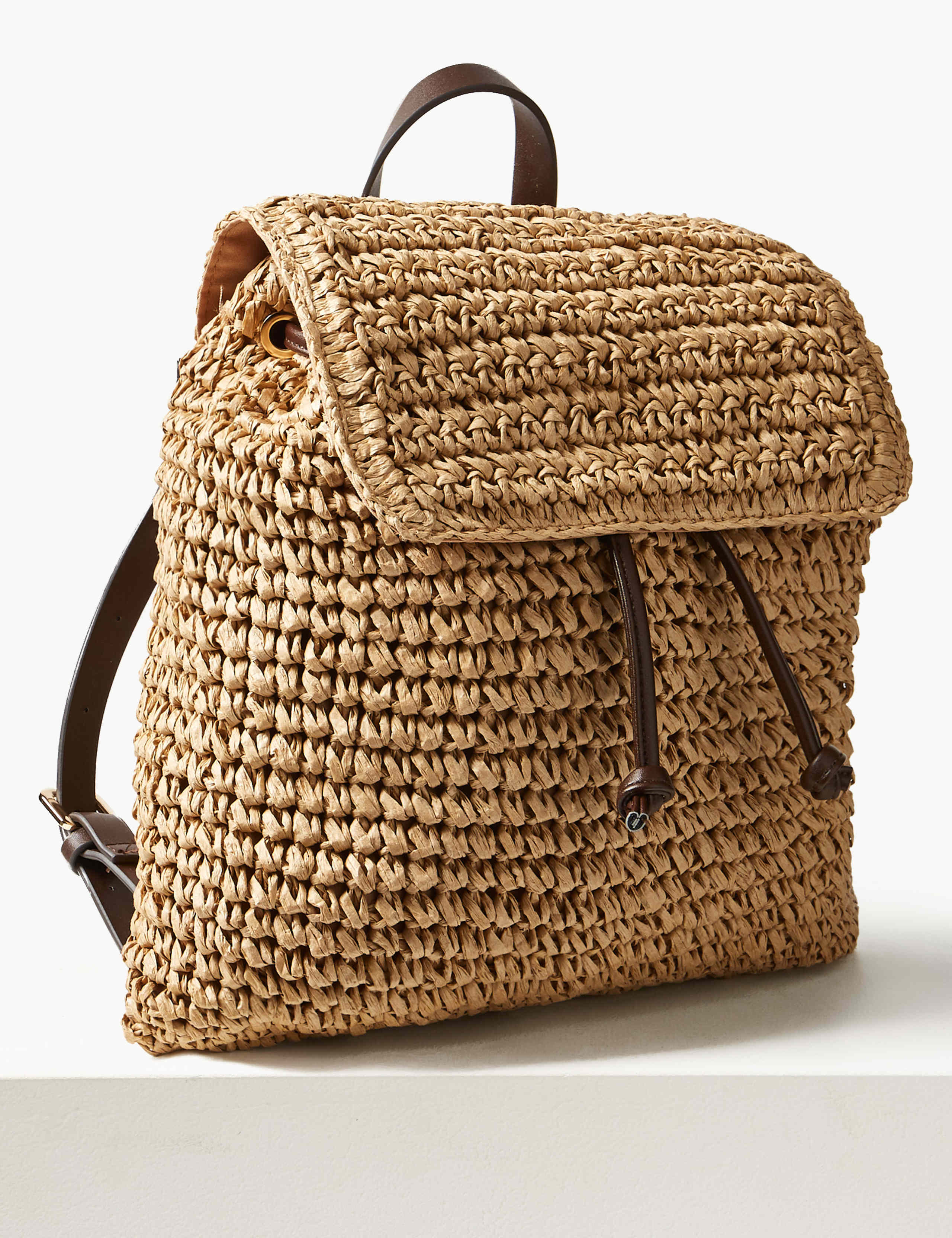 Straw Backpack Bag 3 of 6