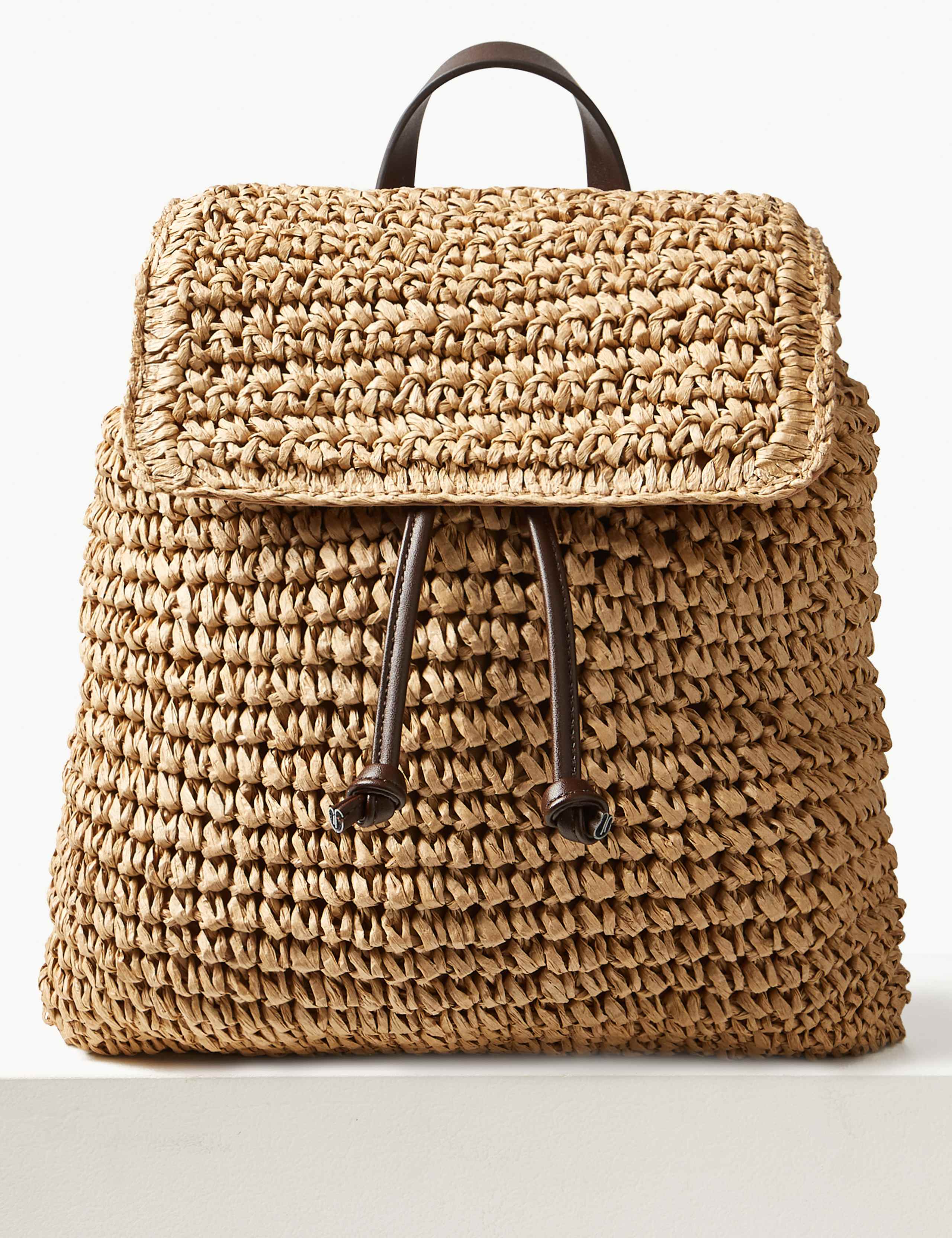 Straw Backpack Bag 2 of 6