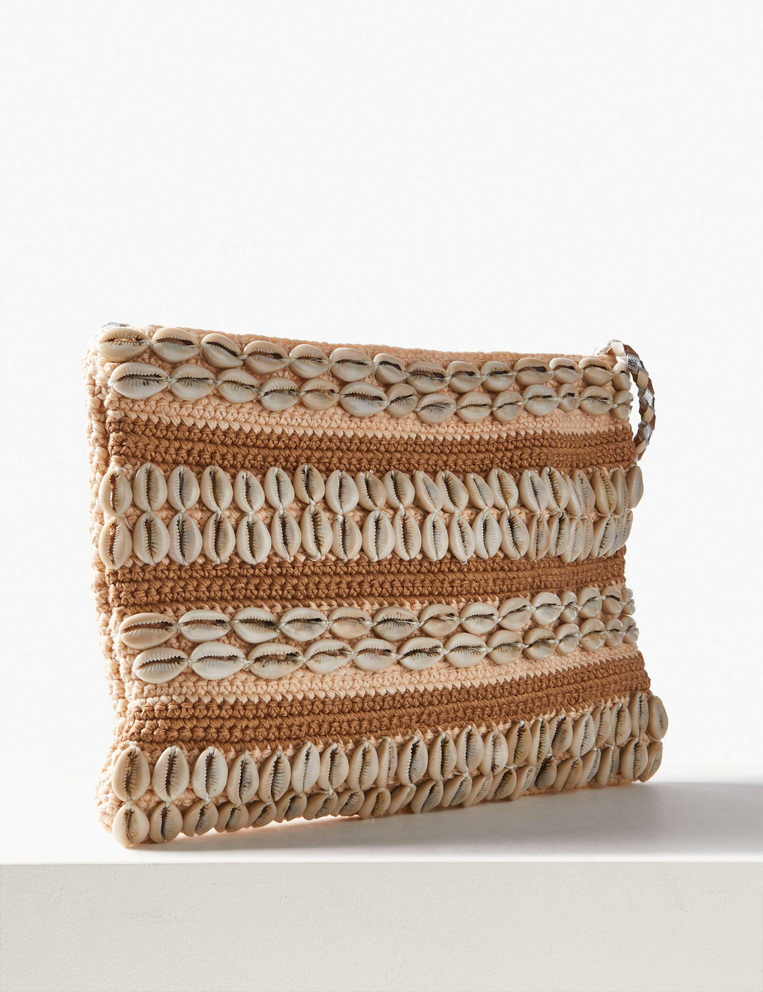 Pure Cotton Zip Detail Cross Body Bag 2 of 5
