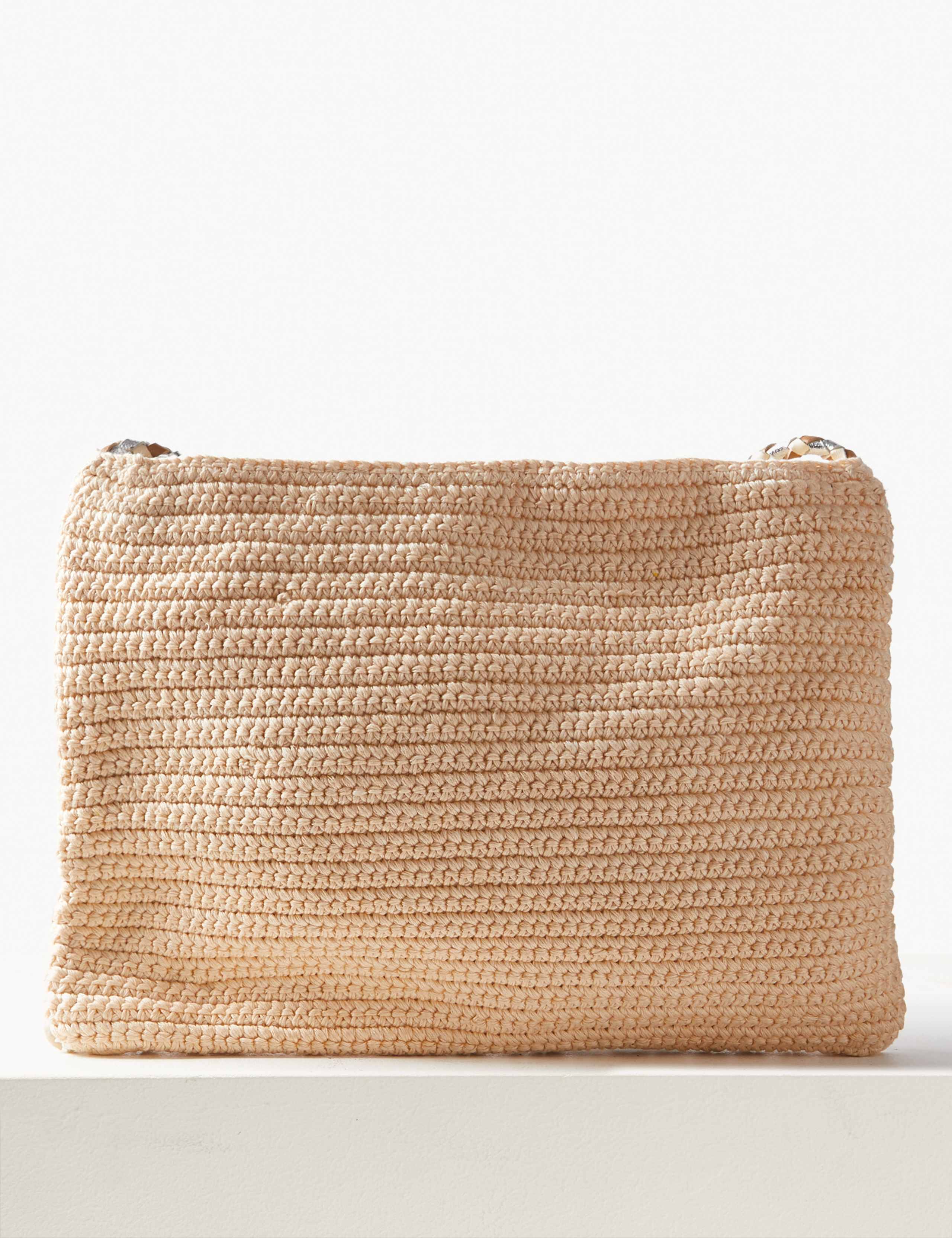 Pure Cotton Zip Detail Cross Body Bag 3 of 5