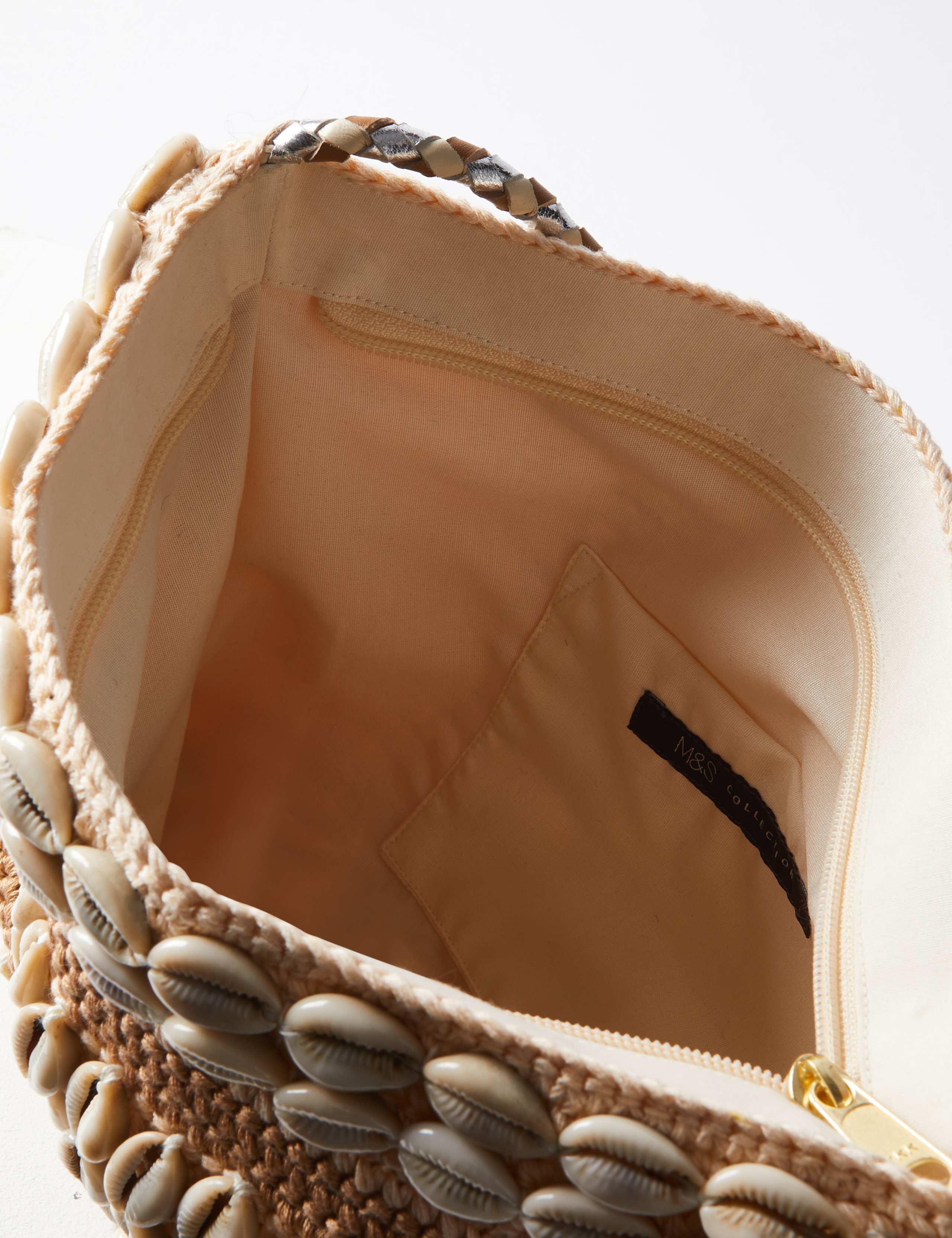 Pure Cotton Zip Detail Cross Body Bag 4 of 5