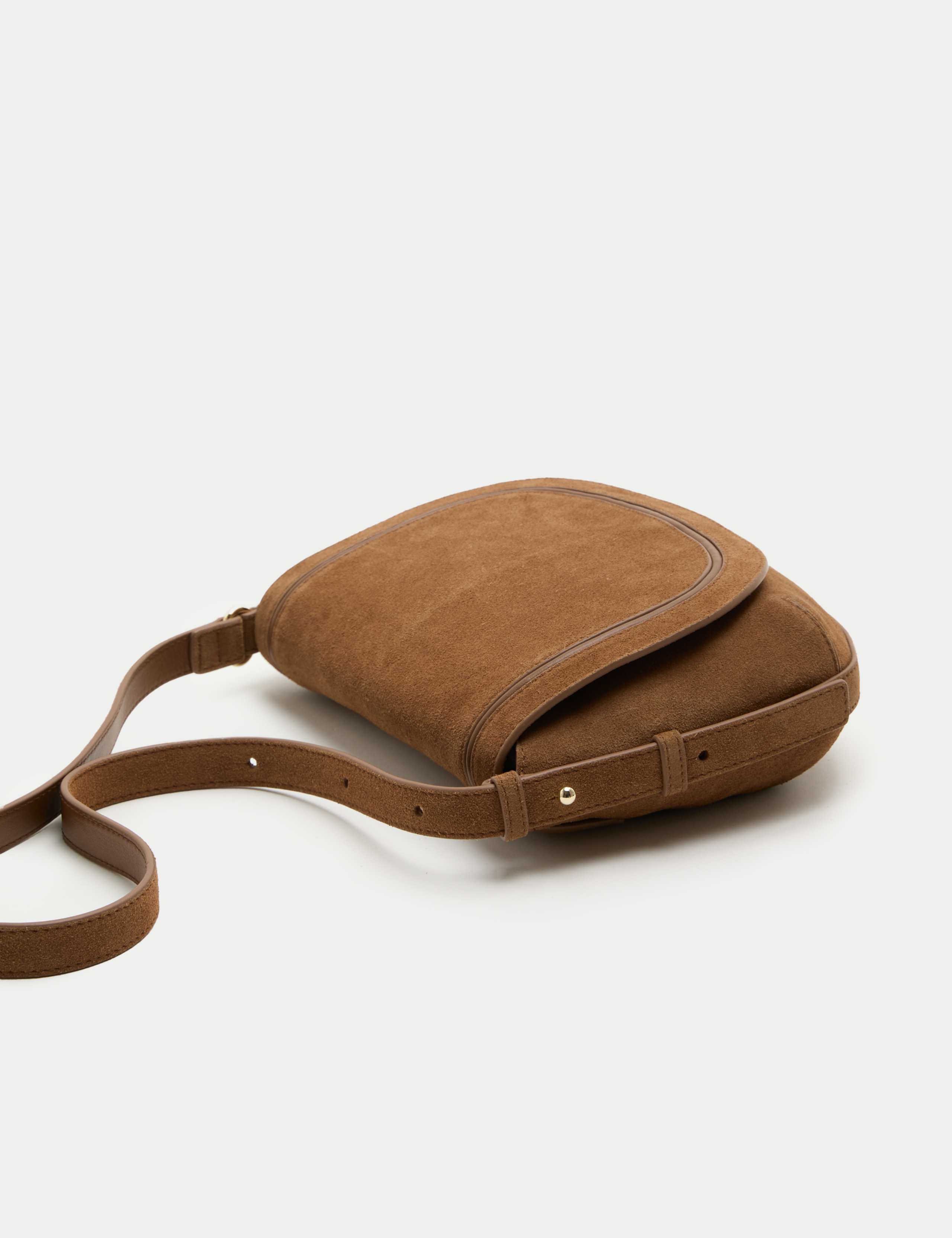Suede Saddle Shoulder Bag 2 of 4