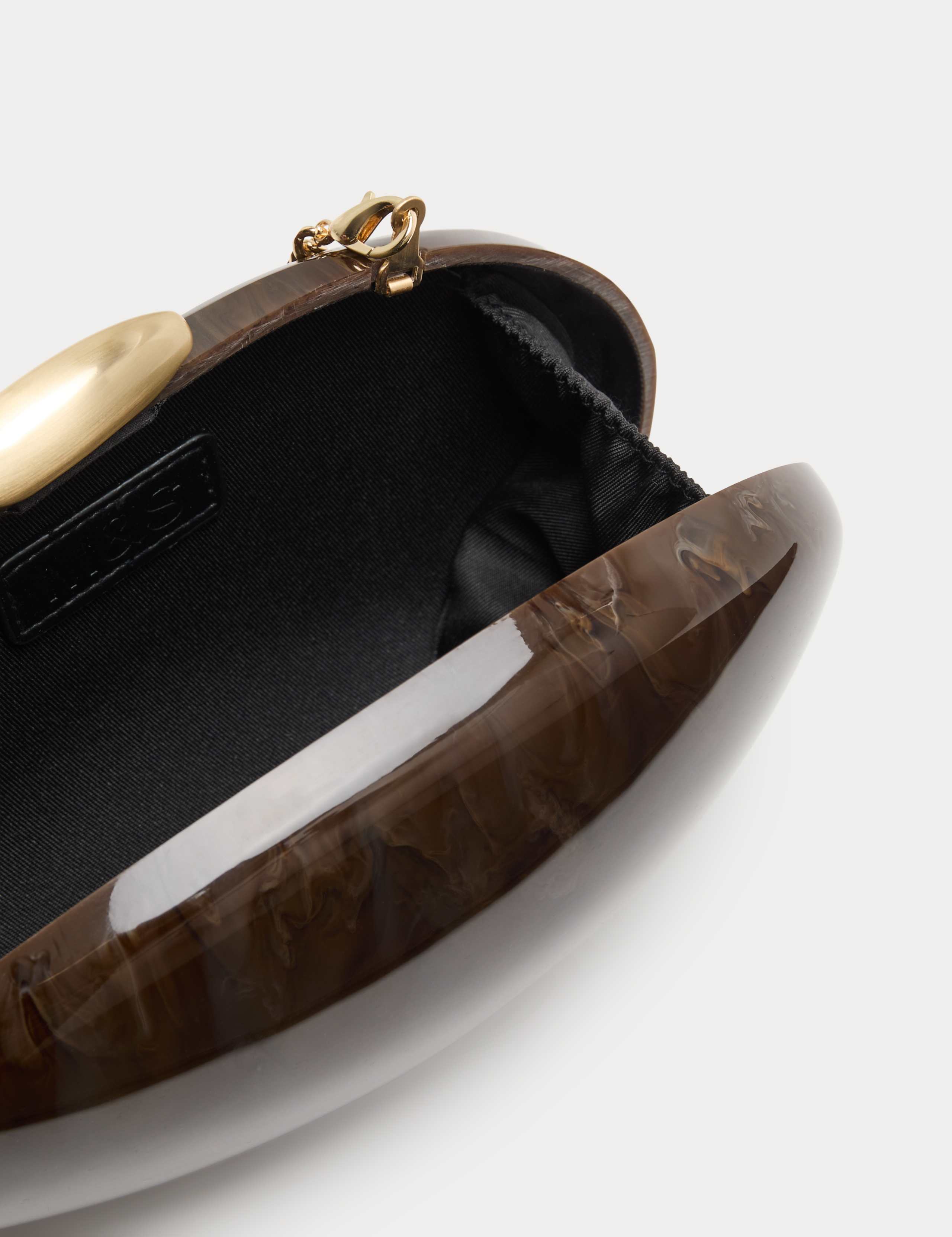 Hard Shell Chain Strap Clutch Bag 3 of 3