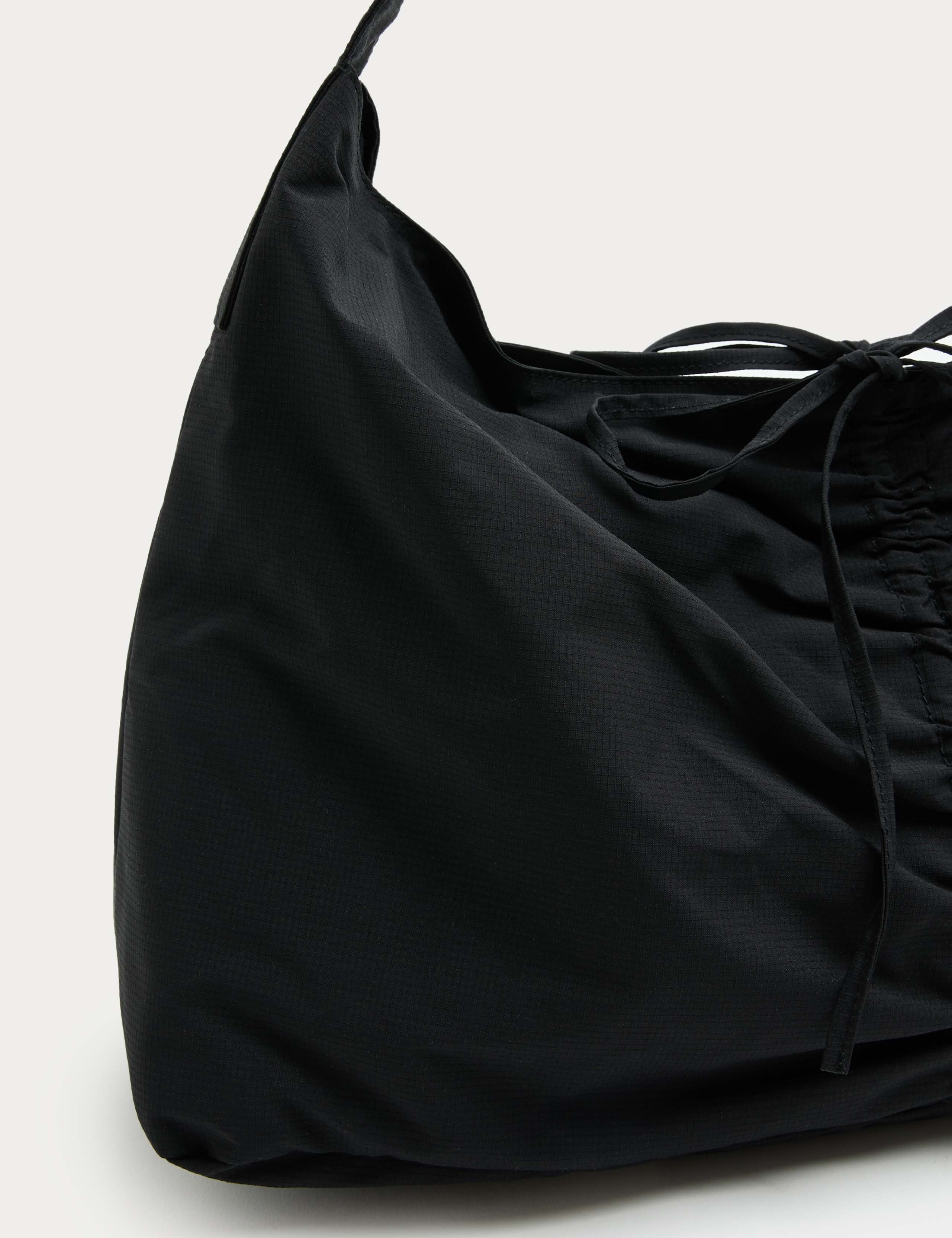 Checked Ruched Tie Shoulder Bag 3 of 4