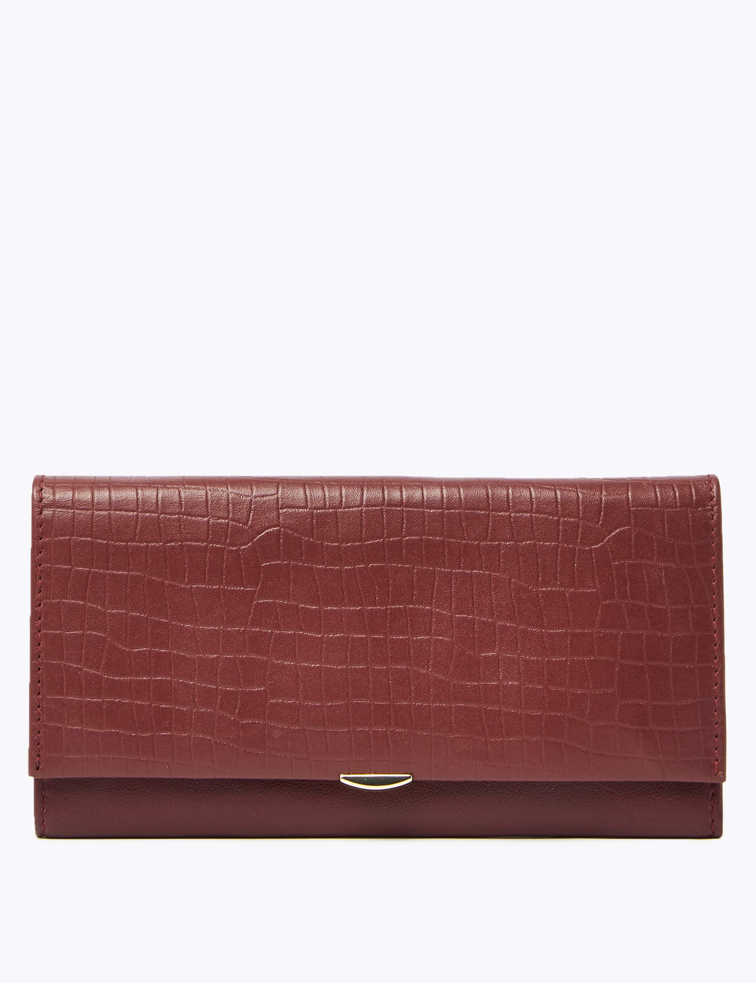 Leather Croc Effect Cardsafe™ Purse 1 of 3