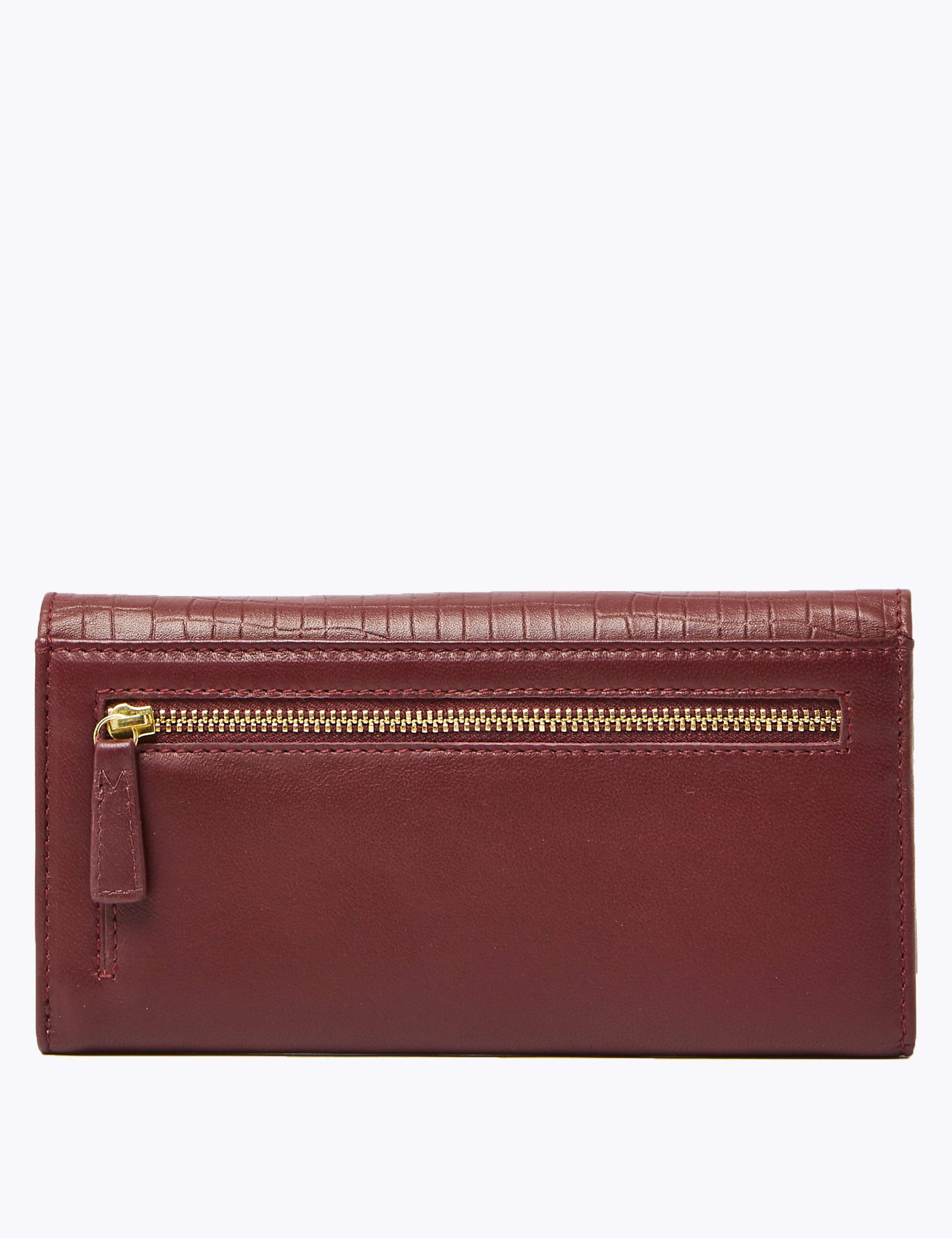 Leather Croc Effect Cardsafe™ Purse 2 of 3