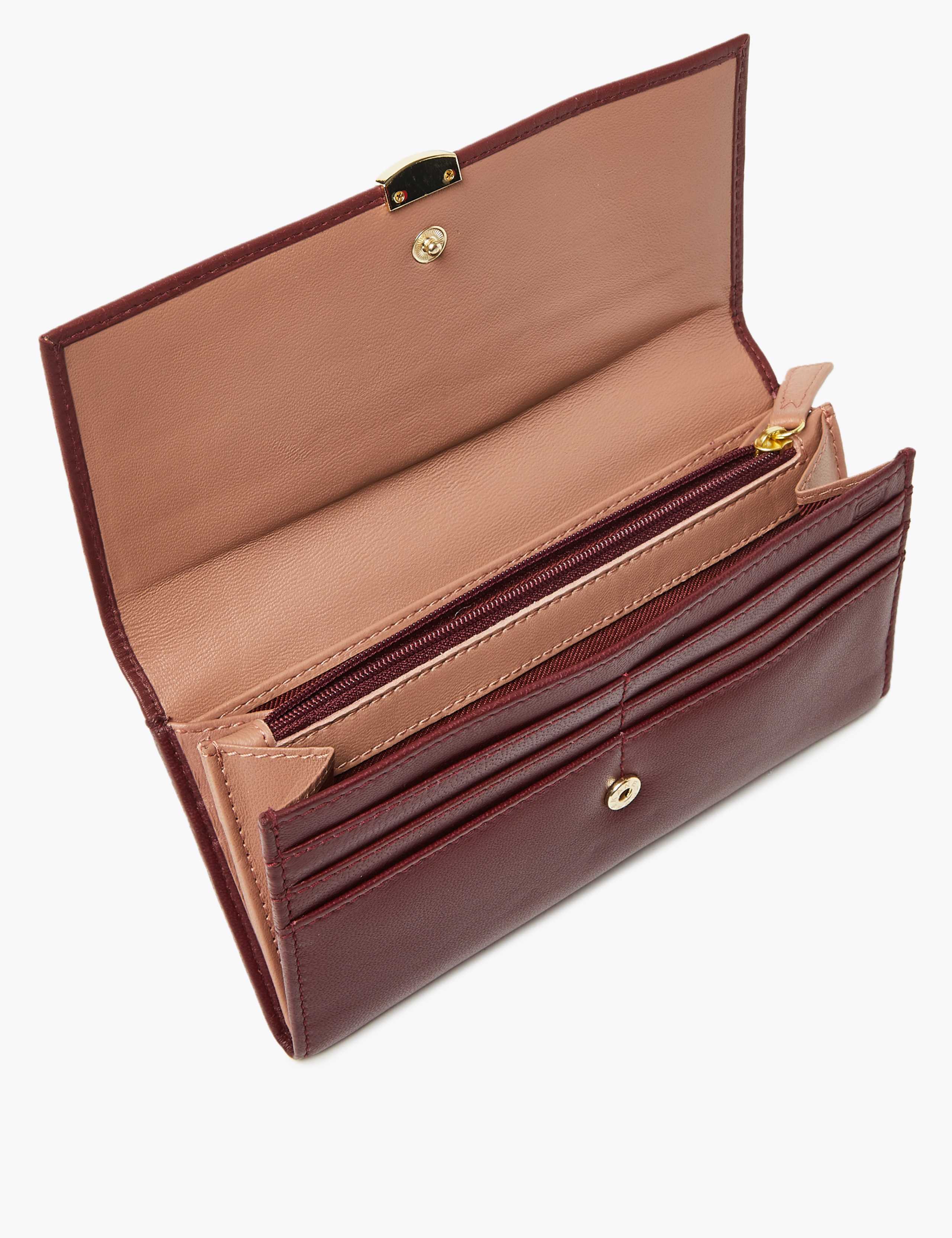 Leather Croc Effect Cardsafe™ Purse 3 of 3
