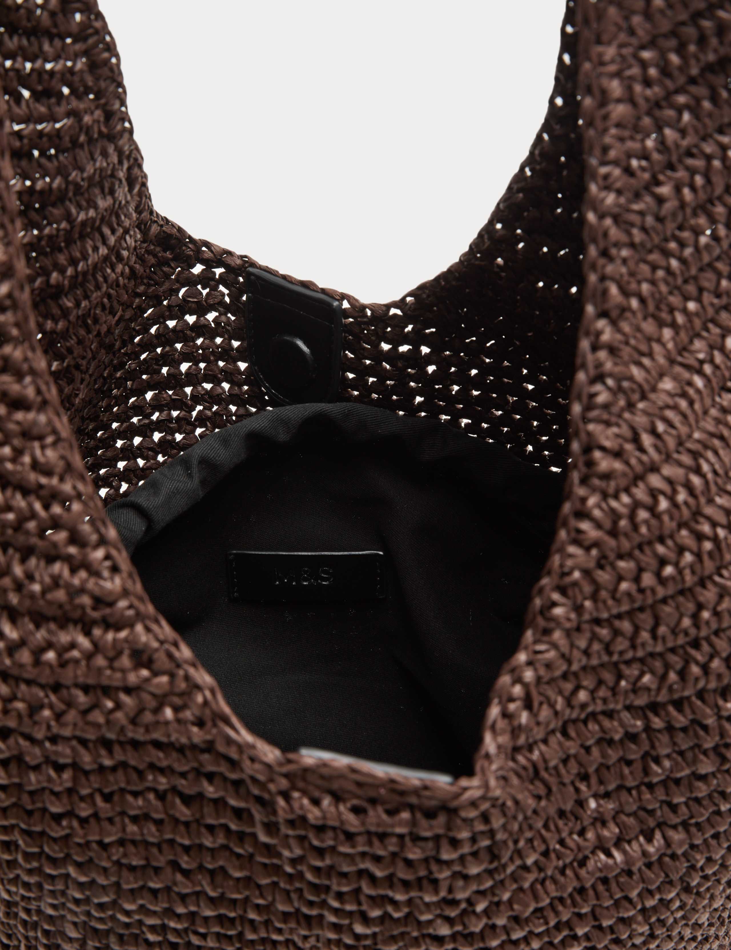 Straw Hardware Detail Shoulder Bag 3 of 3