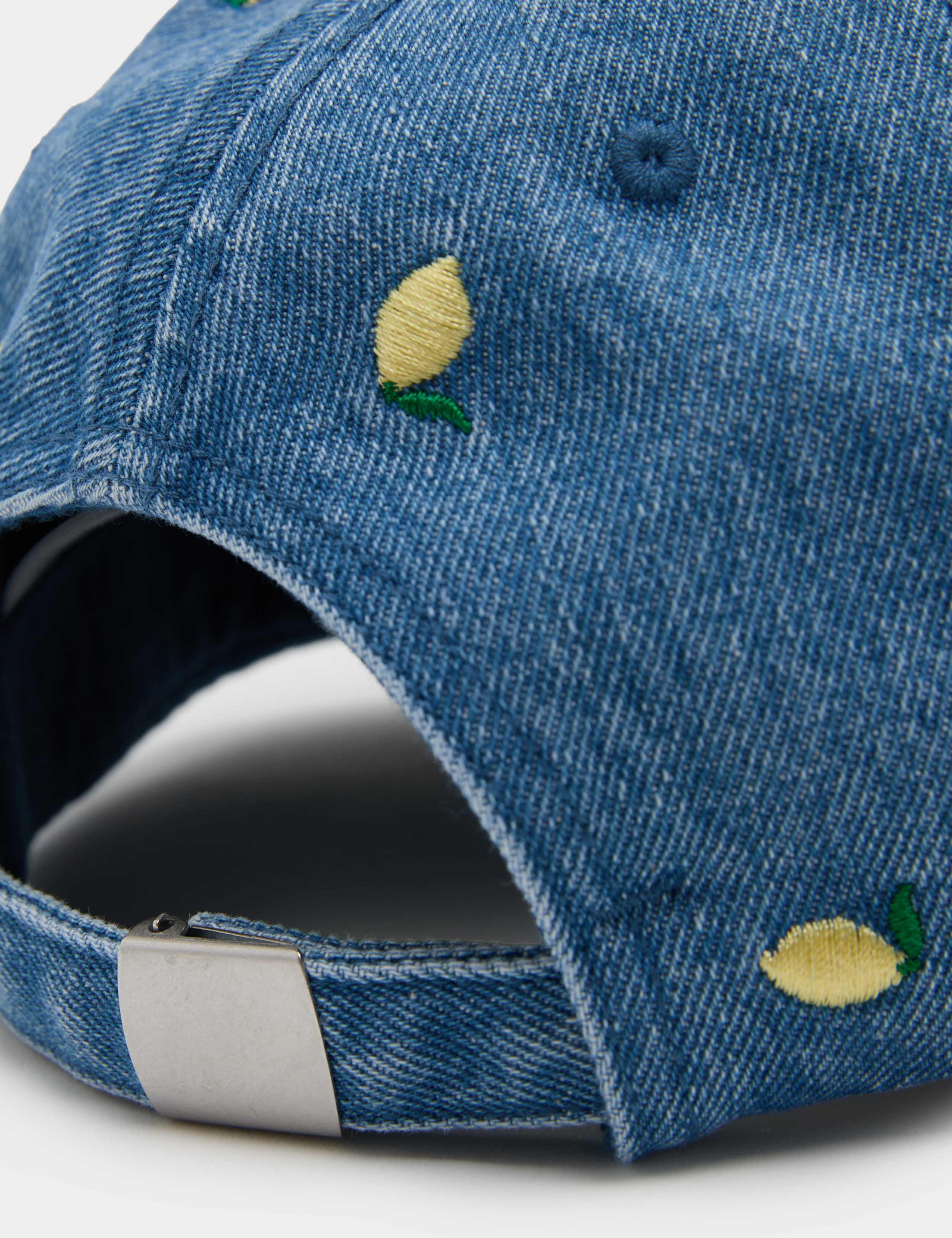 Denim Embroidered Baseball Cap 2 of 2