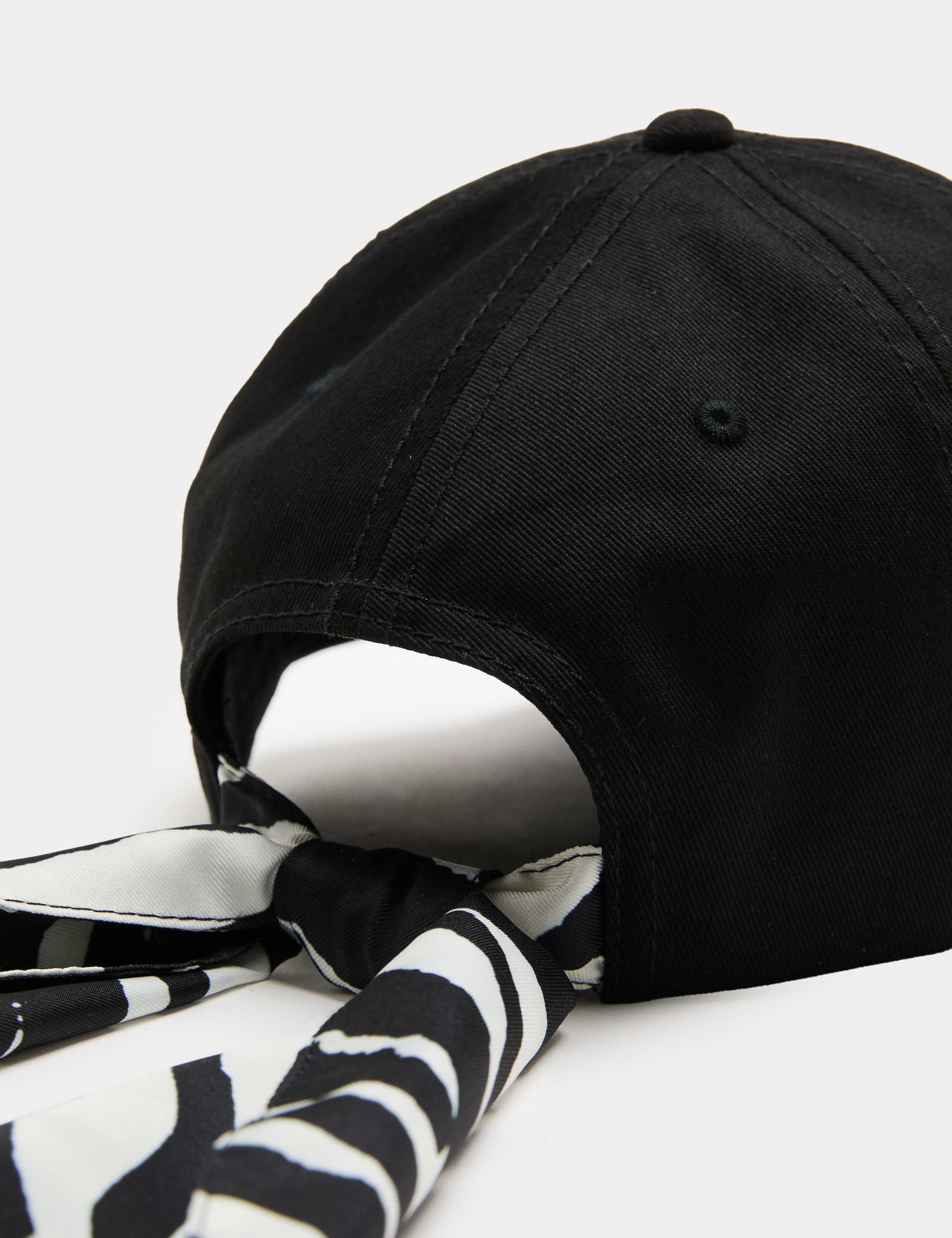 Pure Cotton Scarf Detail Baseball Cap 2 of 2