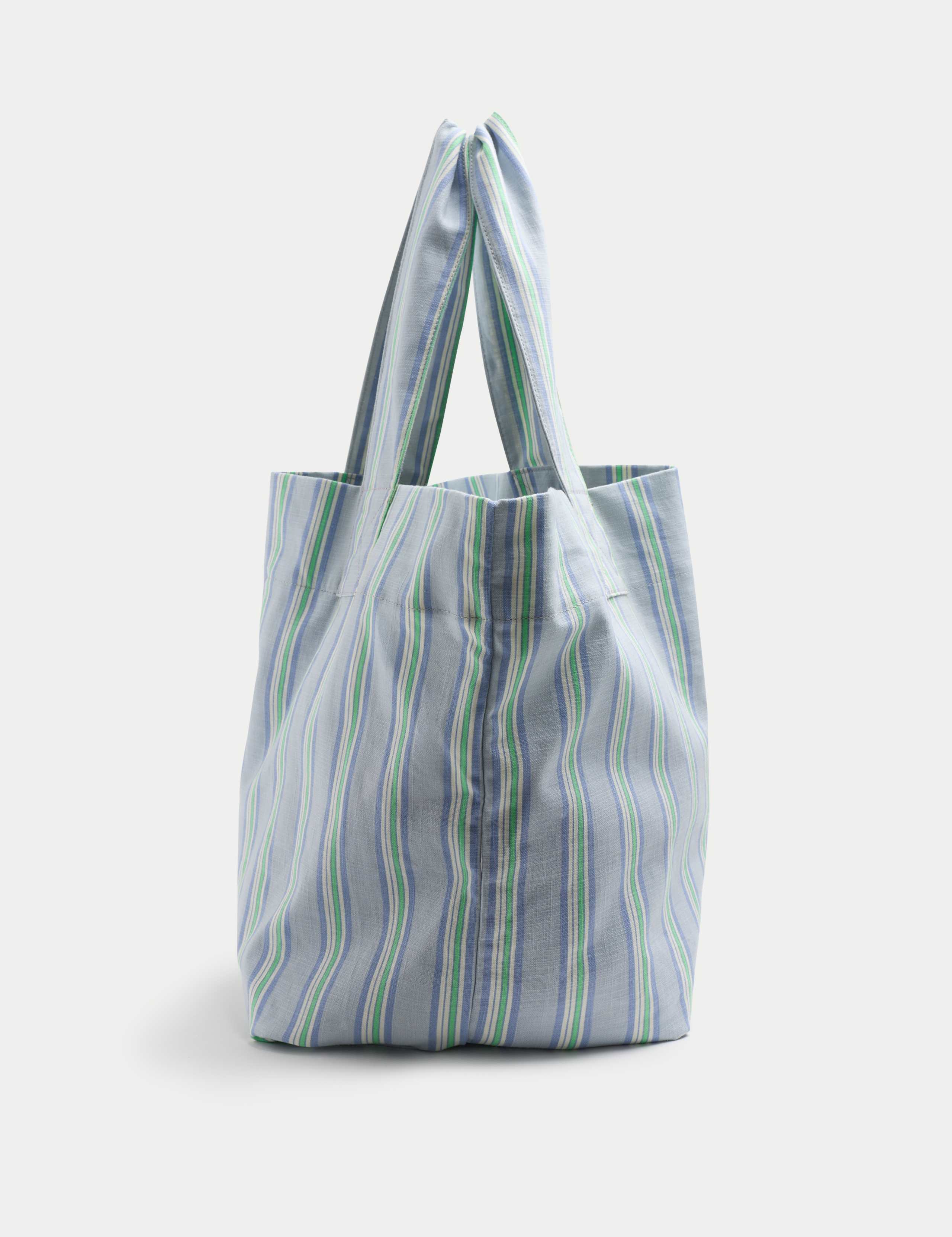 Pure Cotton Striped Shopper 2 of 3