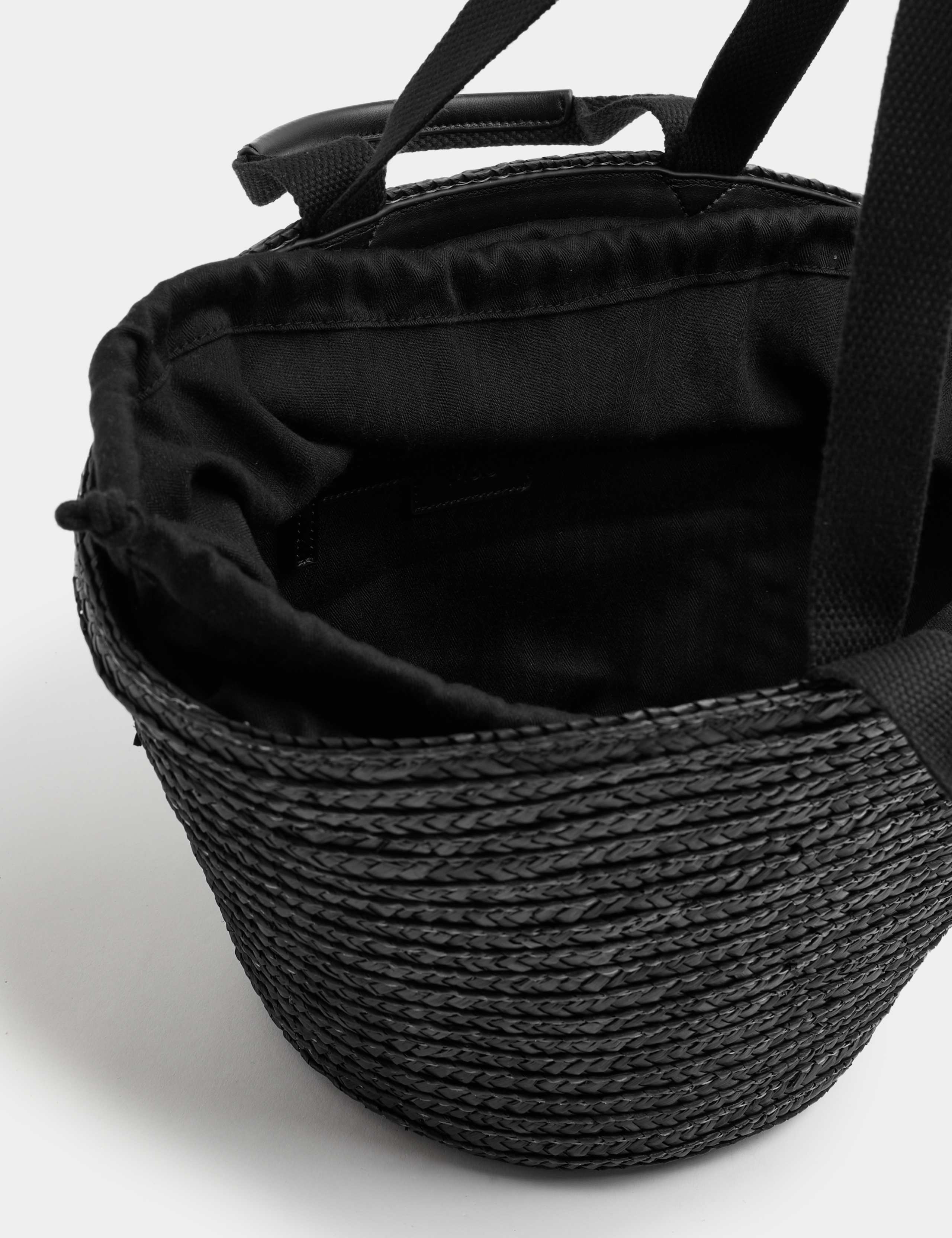 Straw Drawstring Bucket Bag 3 of 3