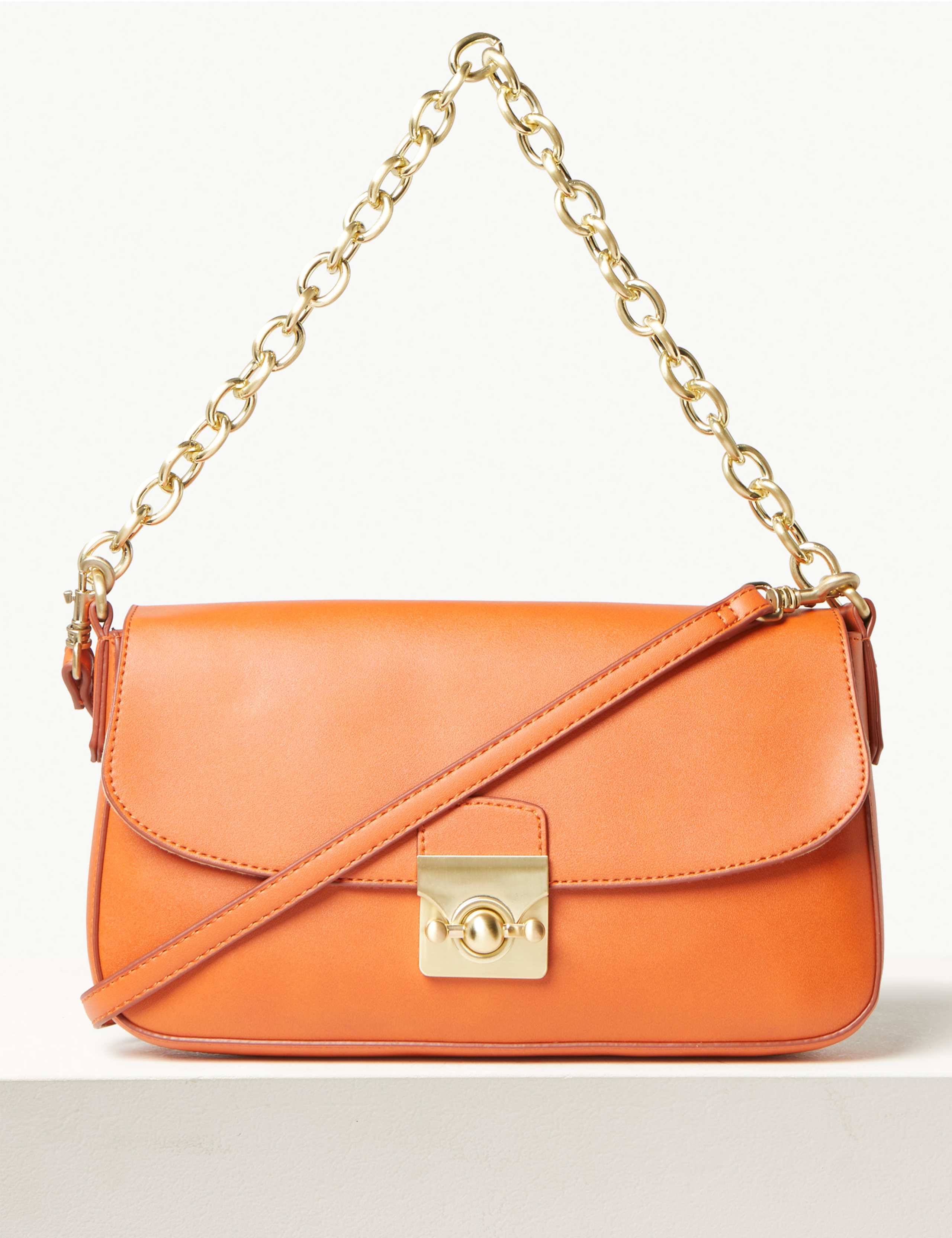 Chain Strap Baguette Bag 2 of 6
