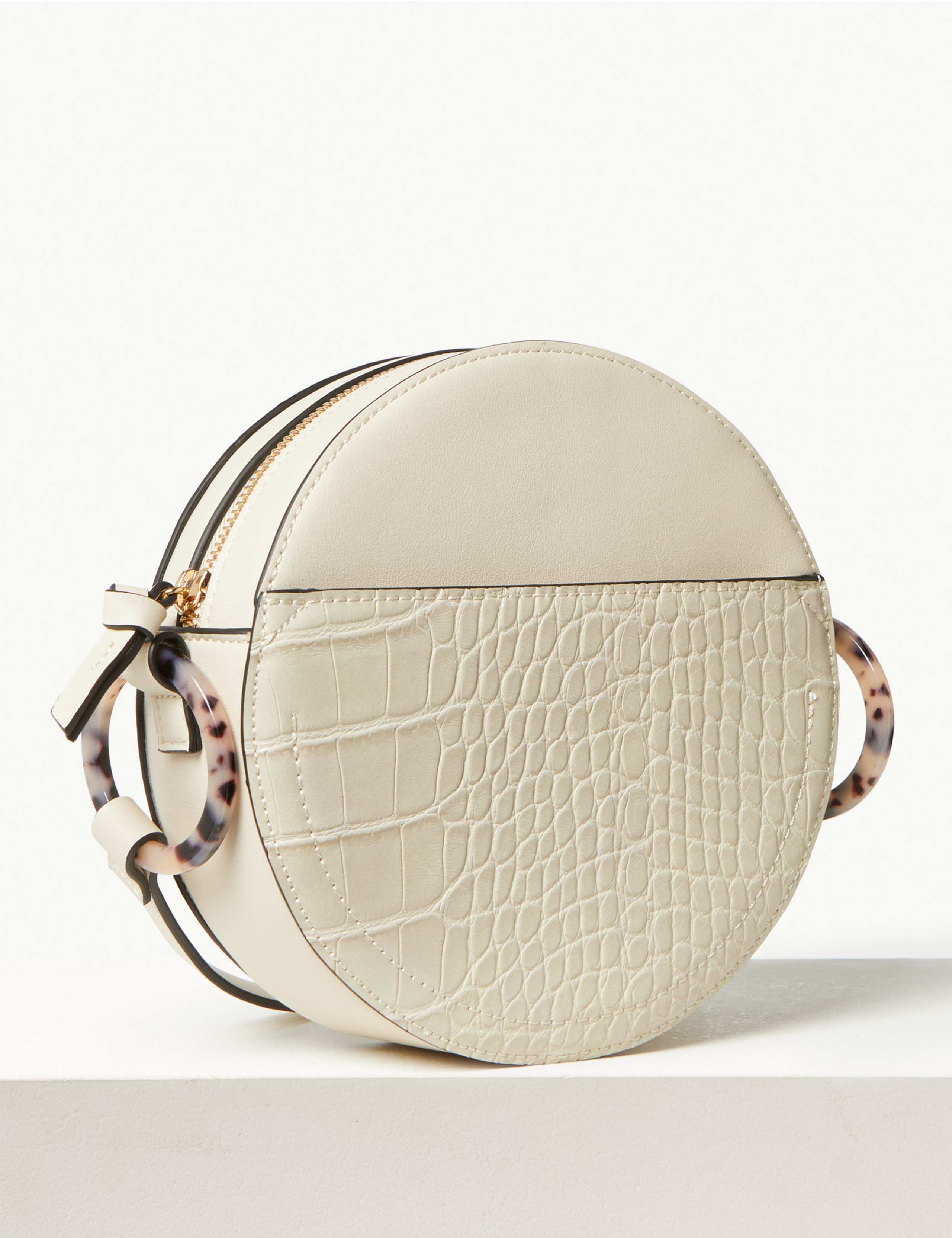 Faux Leather Croc Effect Crossbody Bag 2 of 5