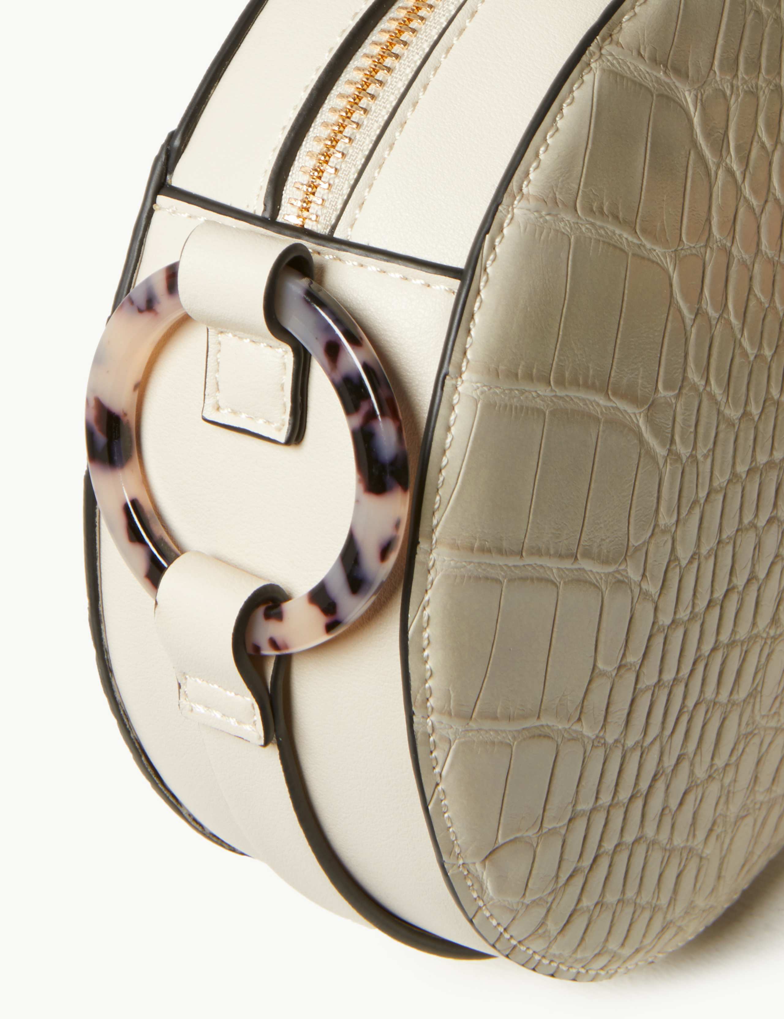 Faux Leather Croc Effect Crossbody Bag 5 of 5