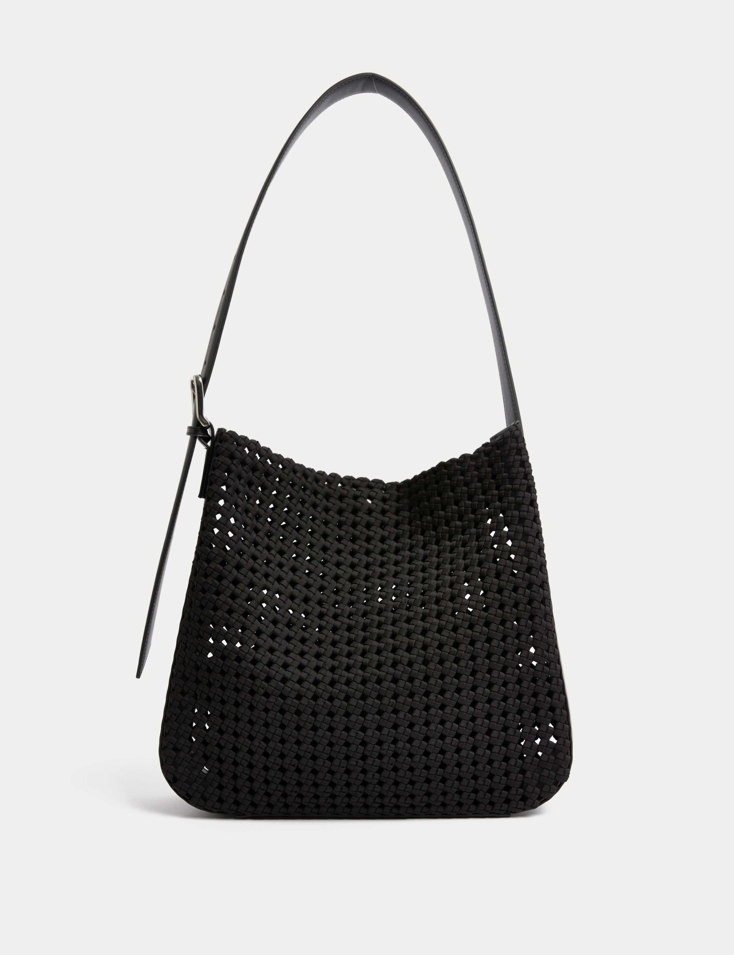 Fabric Woven Shoulder Tote Bag 2 of 7