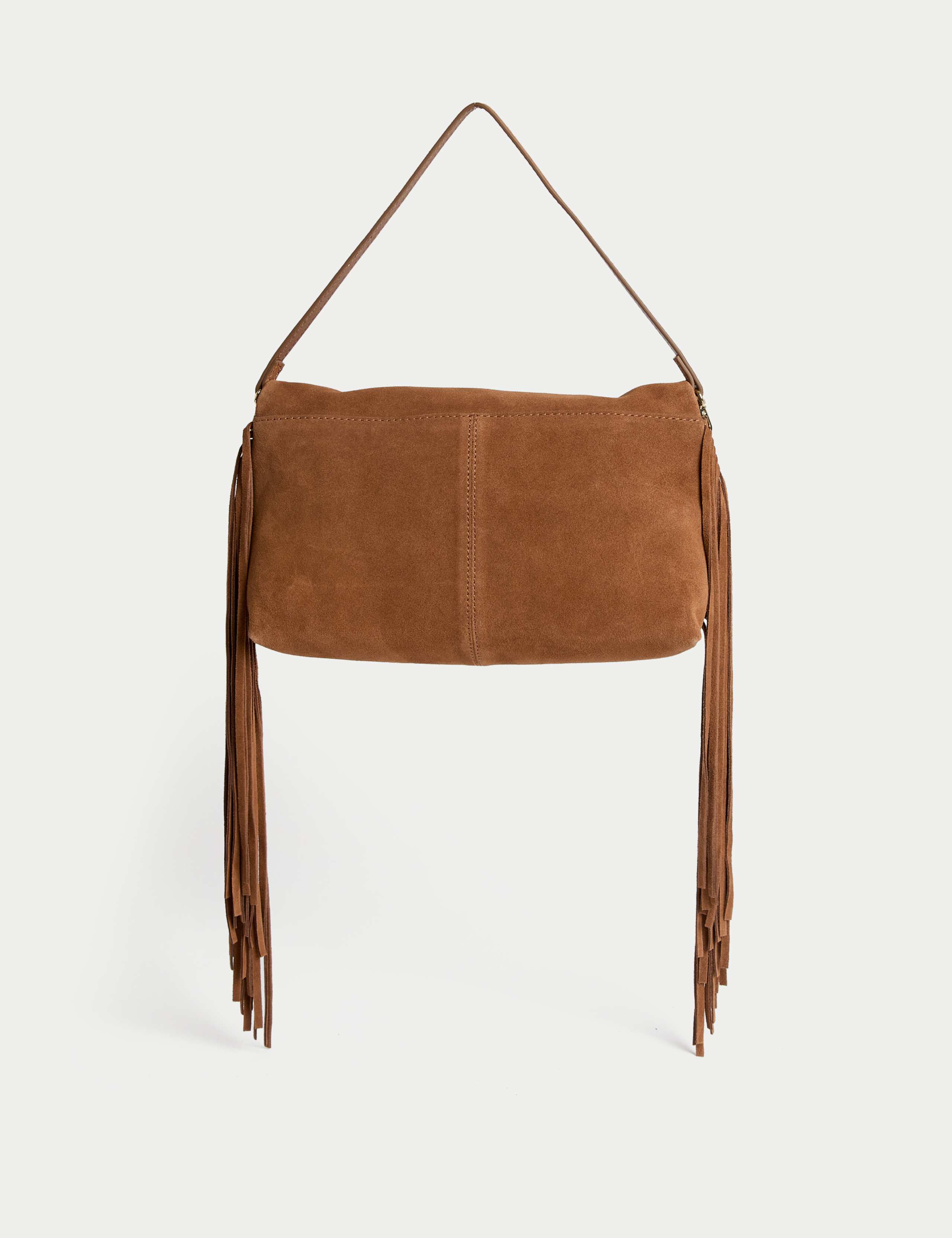 Suede Fringed Shoulder Bag 3 of 4