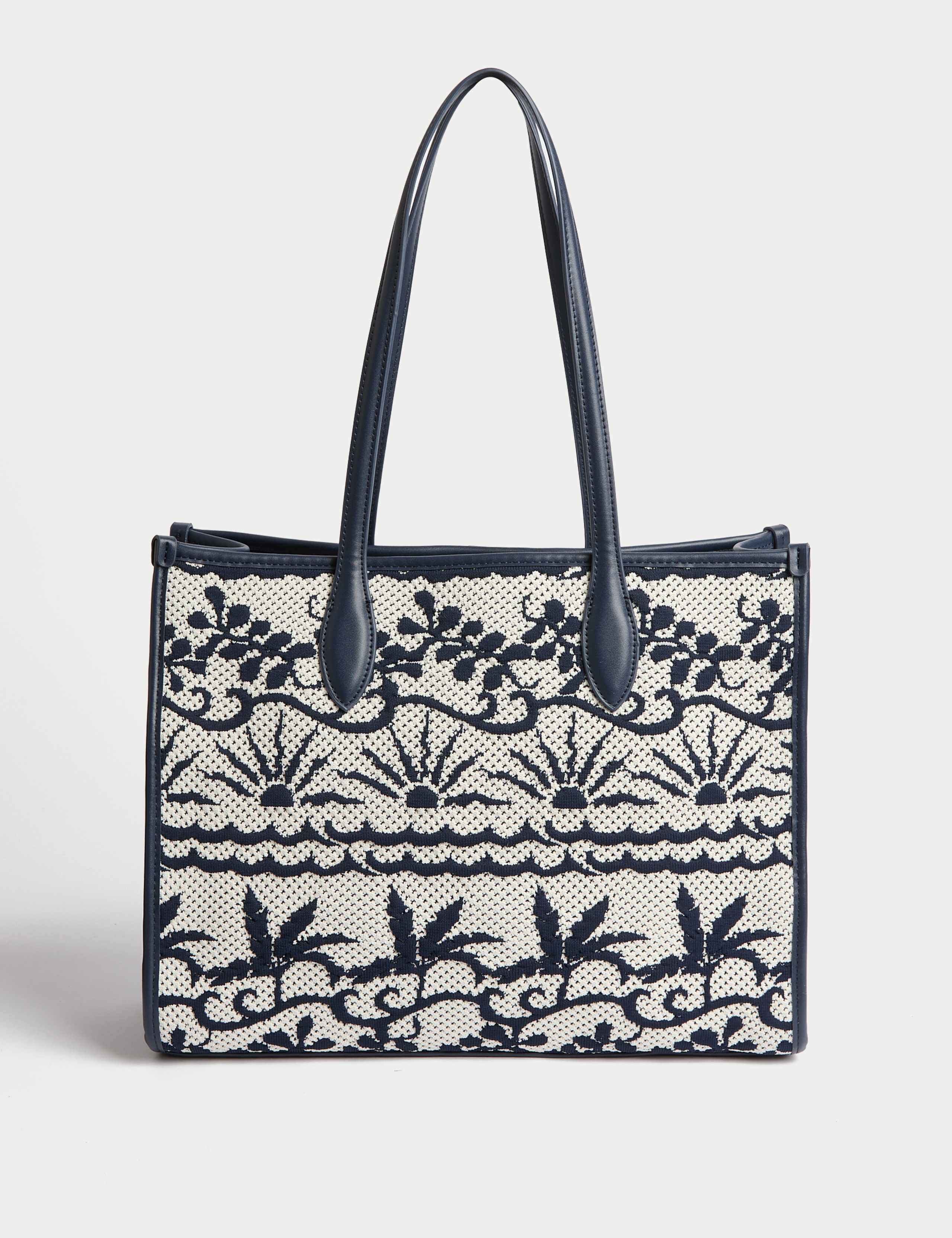 Fly Knit Embroidered Market Tote 1 of 4