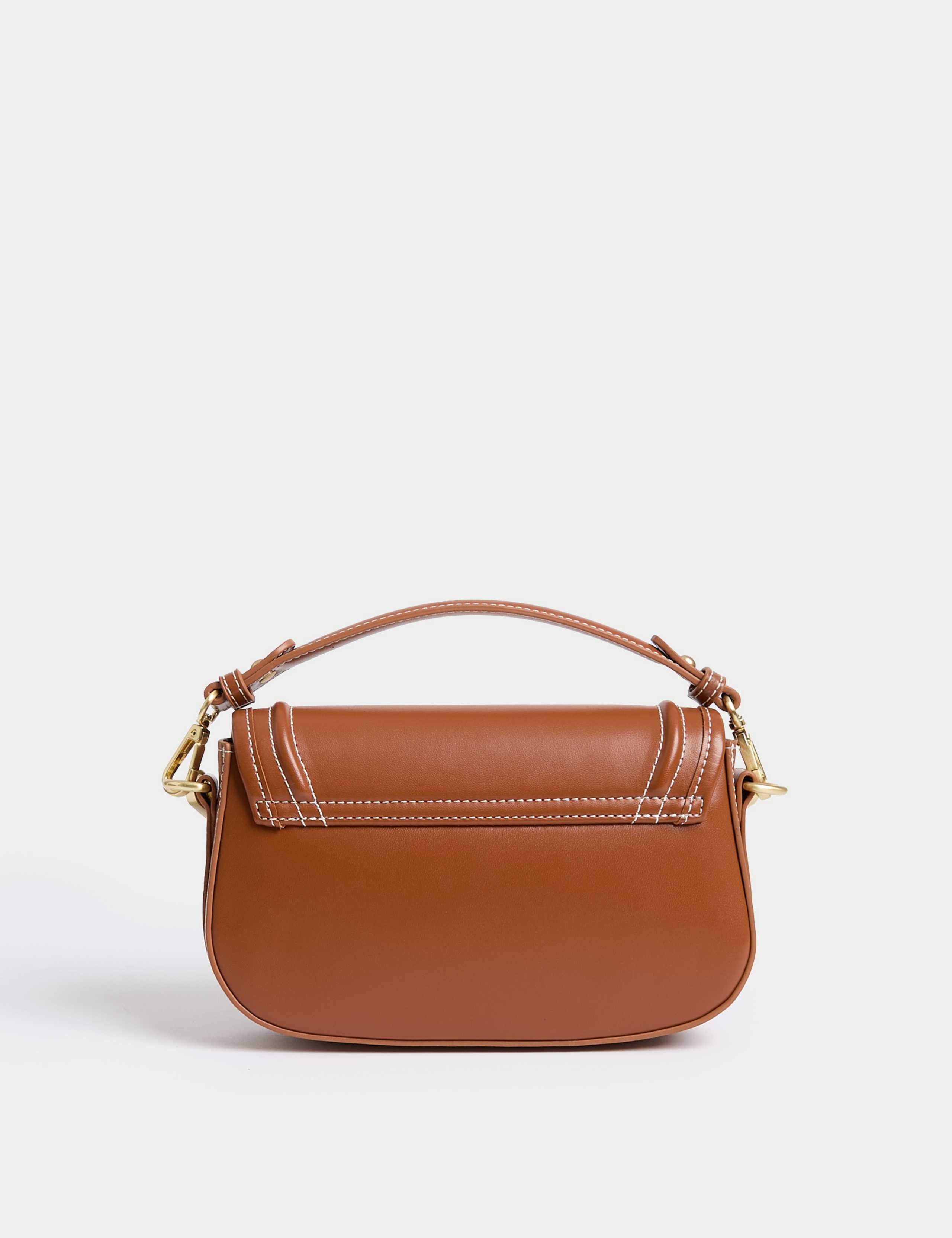 Faux Leather Saddle Bag 3 of 4