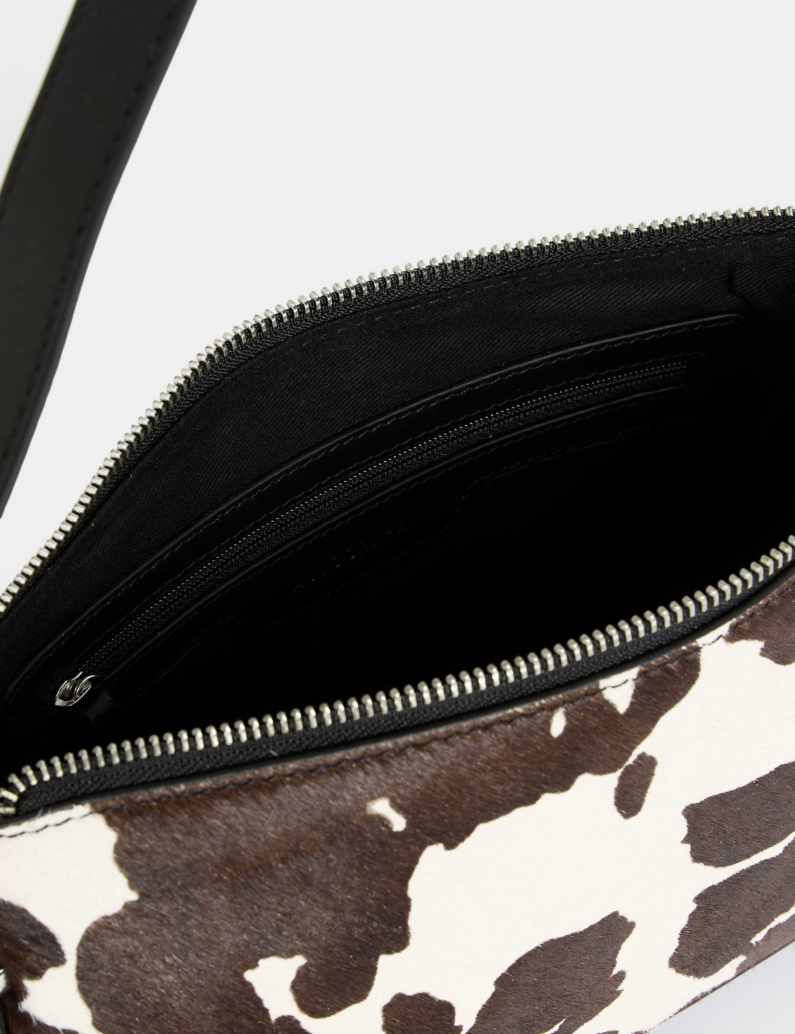 Hair On Leather Animal Print Shoulder Bag 5 of 5