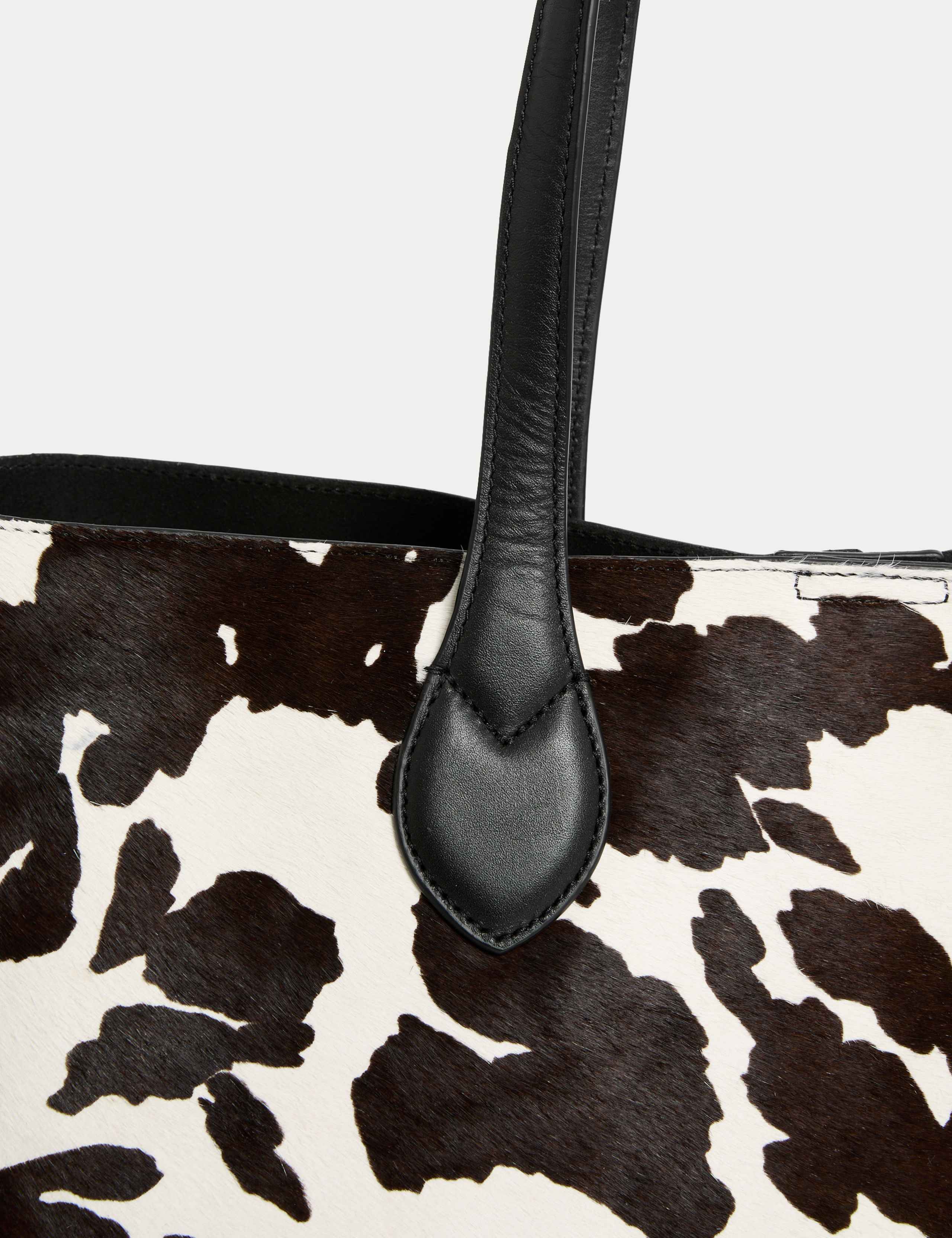 Hair On Leather Animal Print Tote Bag 3 of 5