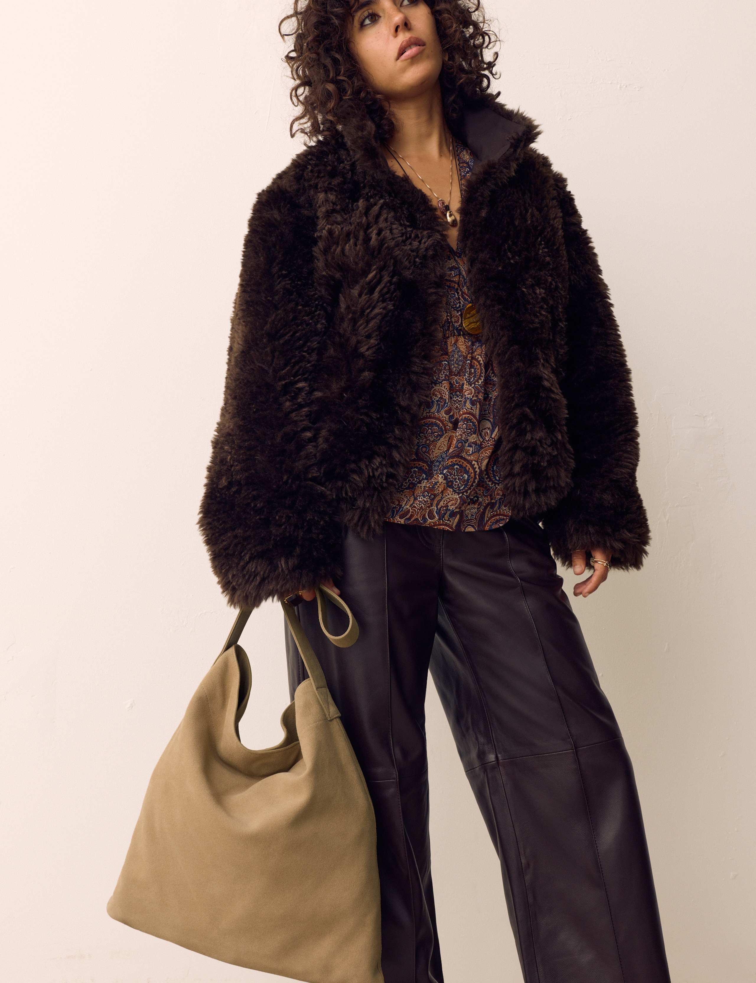 Suede Top Handle Shoulder Bag 6 of 6