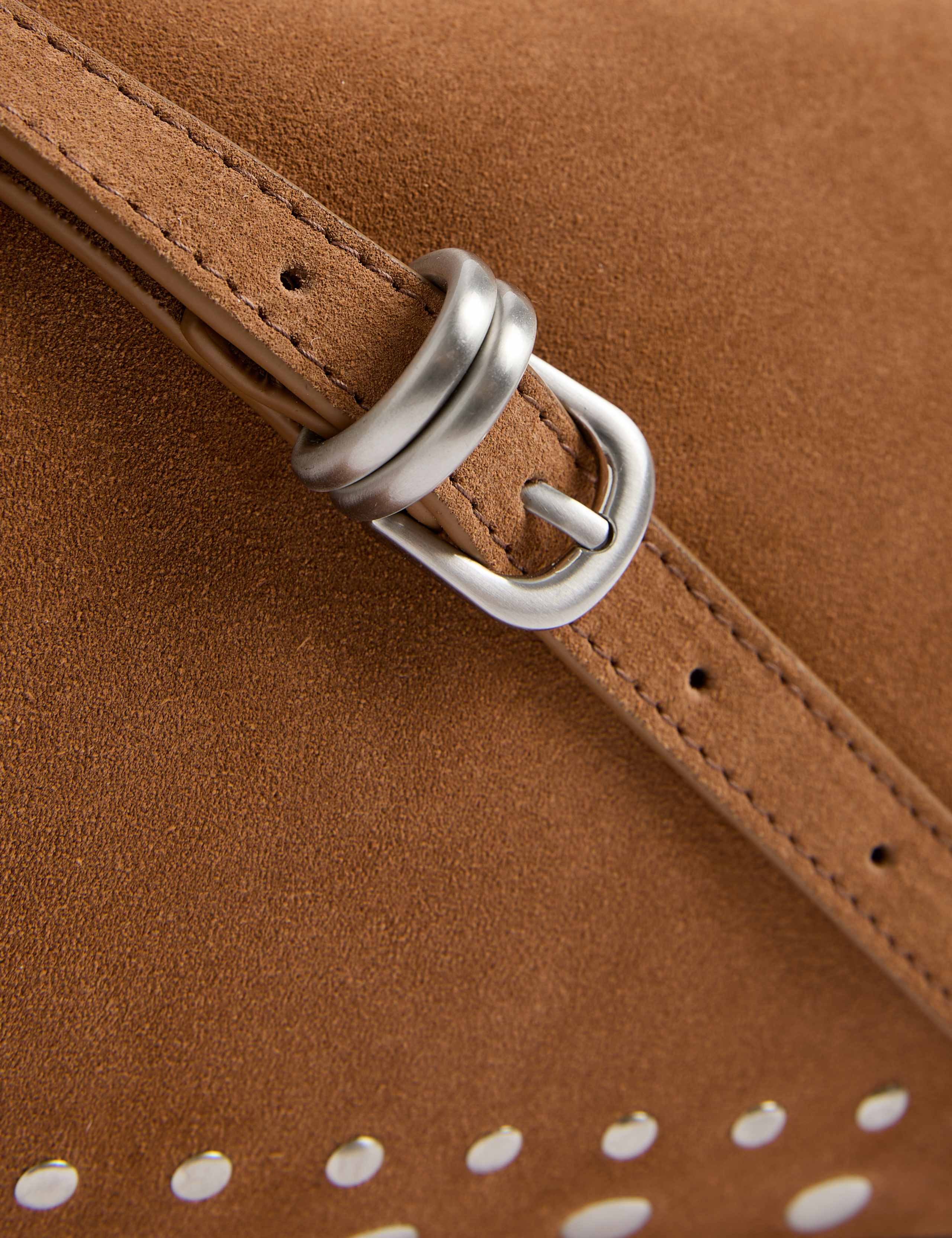 Suede Studded Shoulder Bag 2 of 4