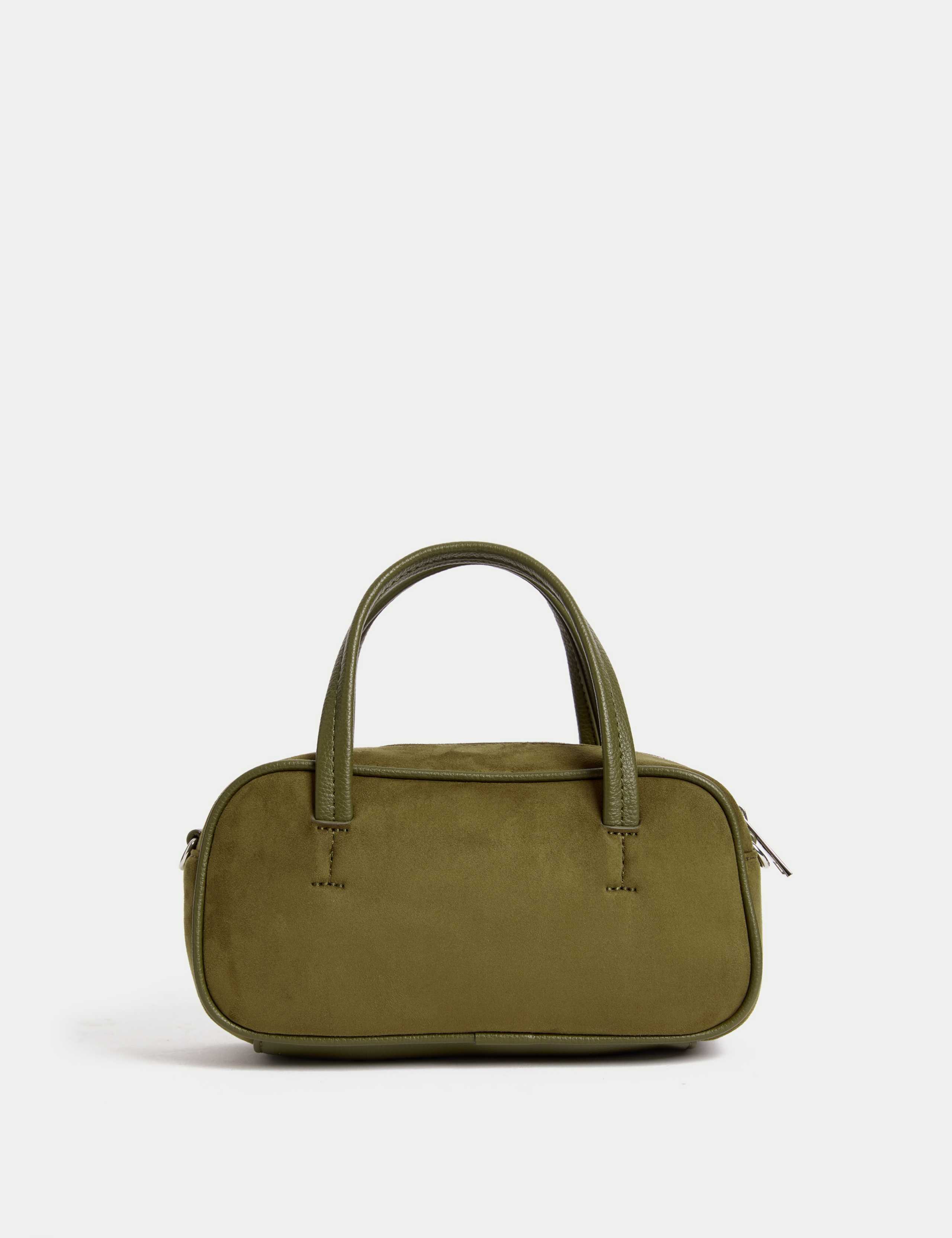 Suedette Mini Bowler Cross Body Bag 4 of 5