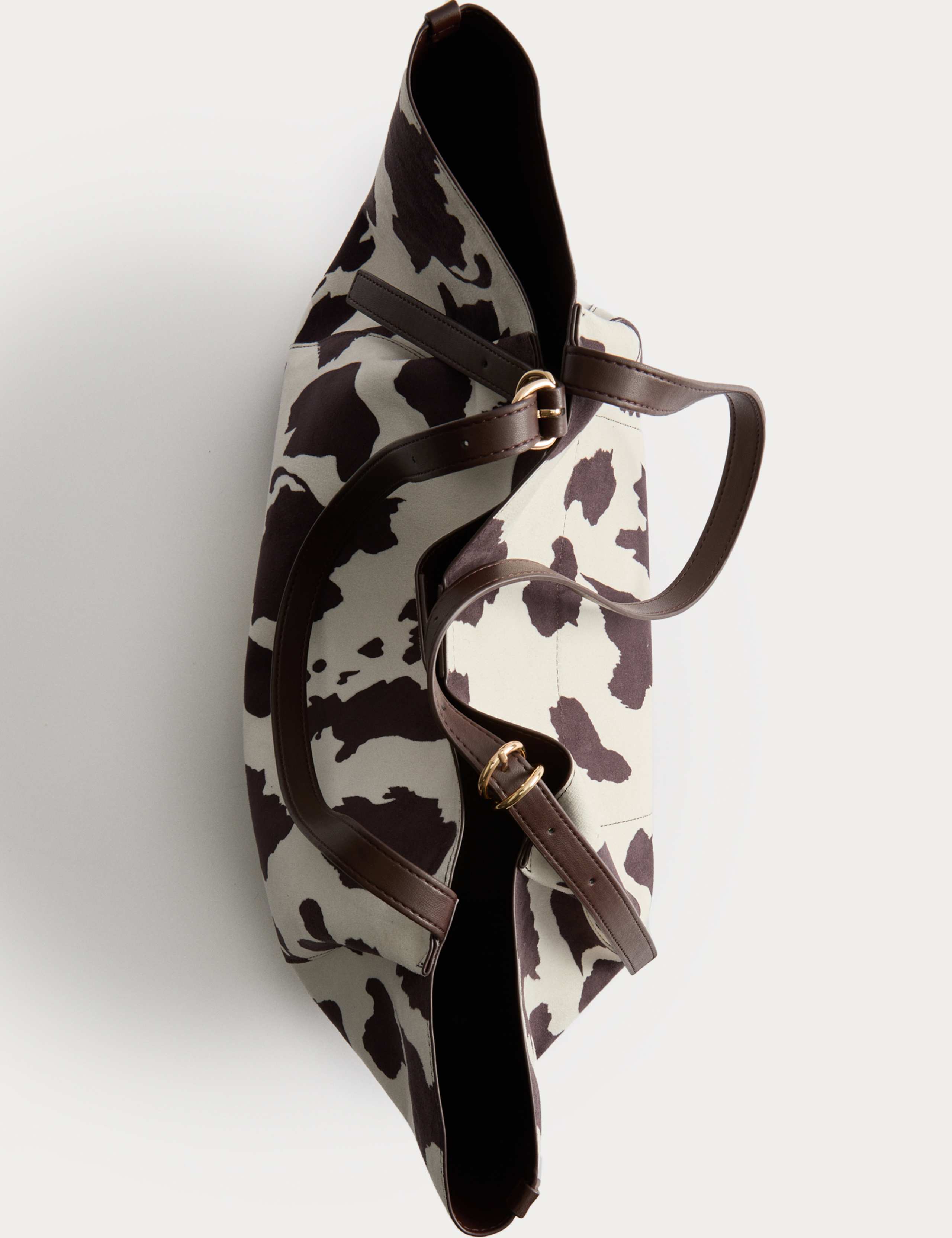 Suedette Animal Print Slouchy Tote Bag 2 of 4