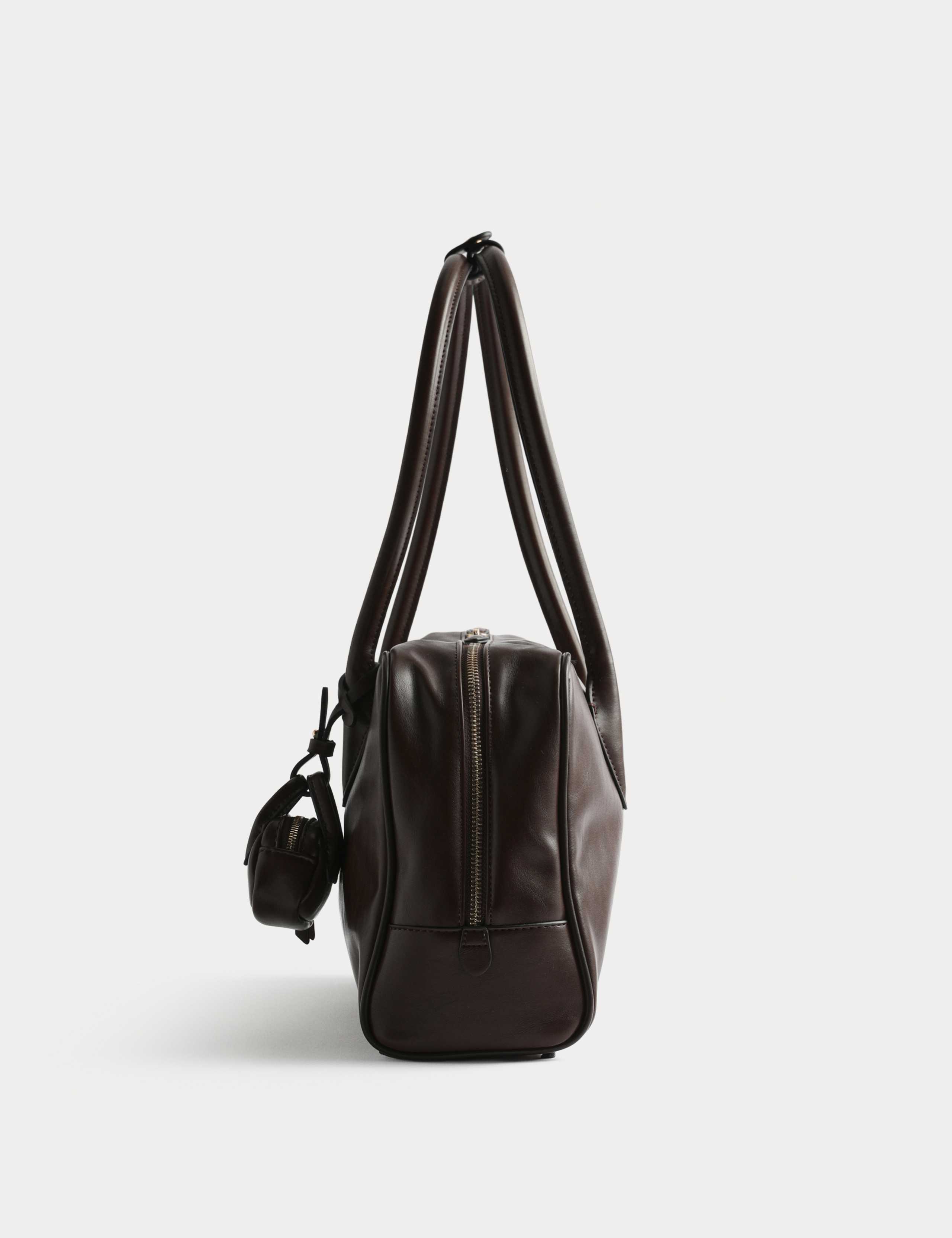 Faux Leather Bowler Bag 3 of 4