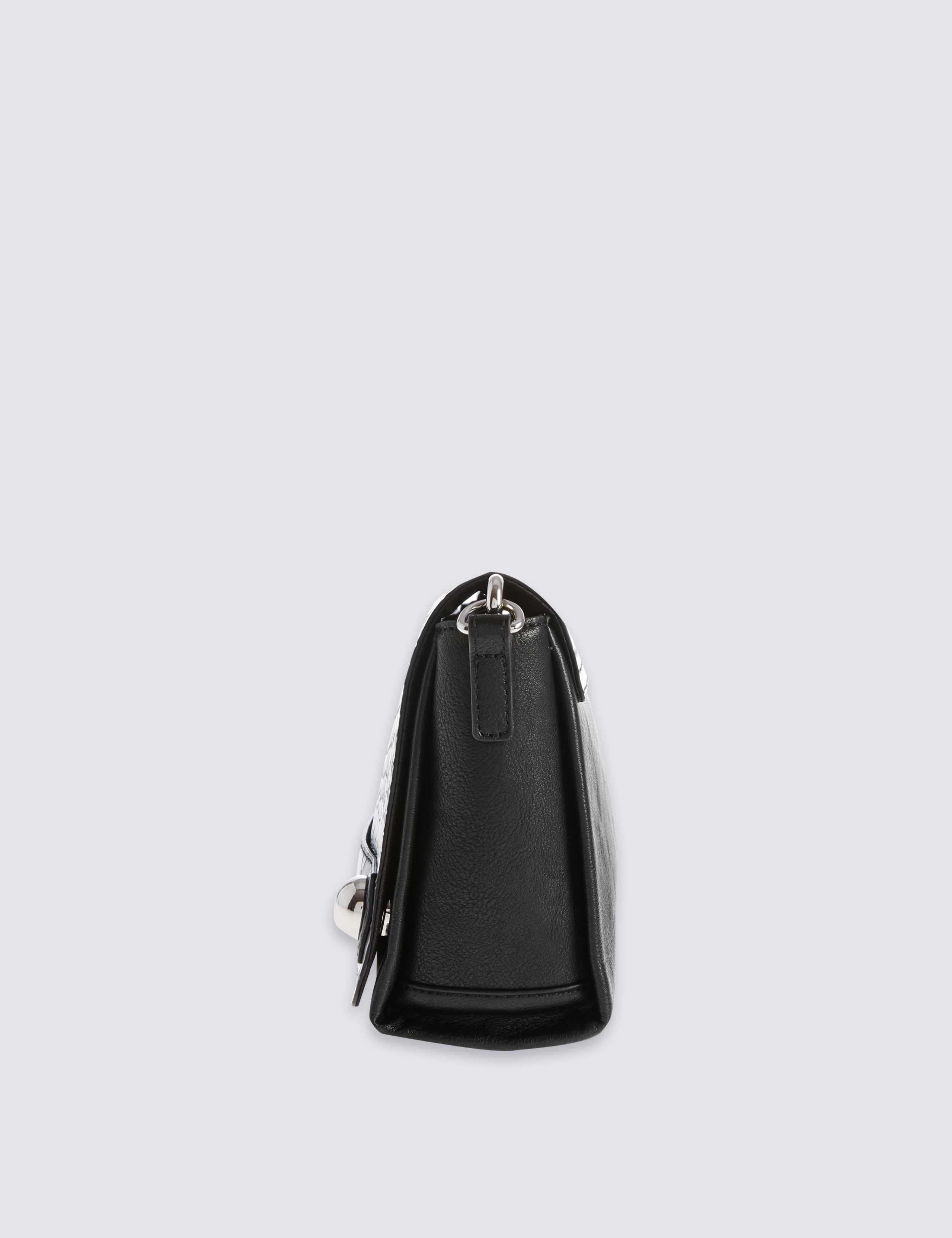 Faux Leather Chunky Chain Shoulder Bag 3 of 6