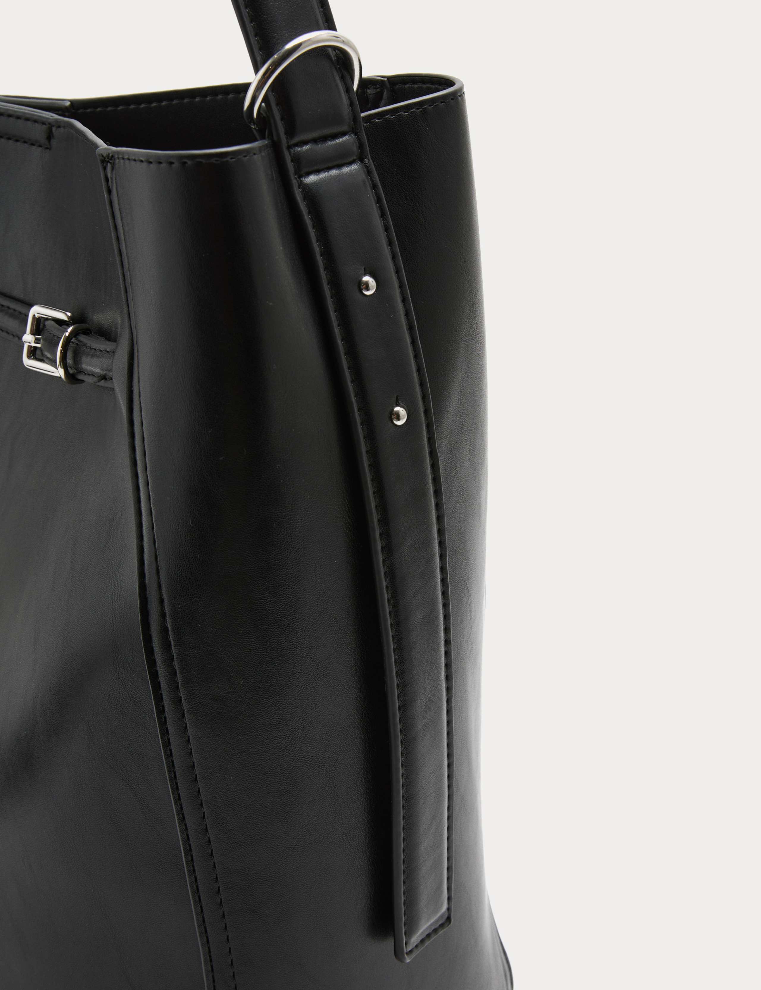 Faux Leather Buckle Tote Bag 4 of 4