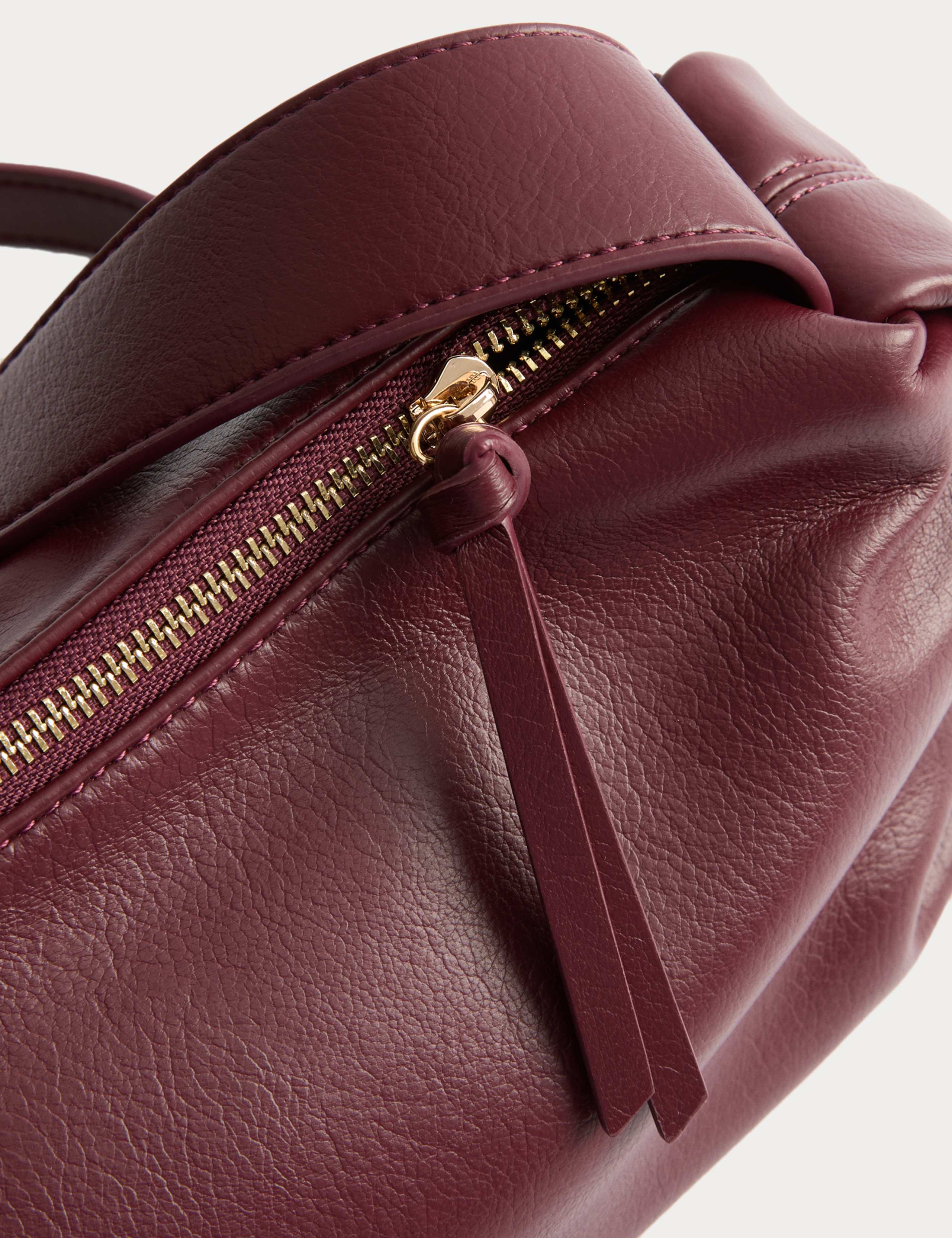 Faux Leather Pencil Crossbody Sling Bag 3 of 5