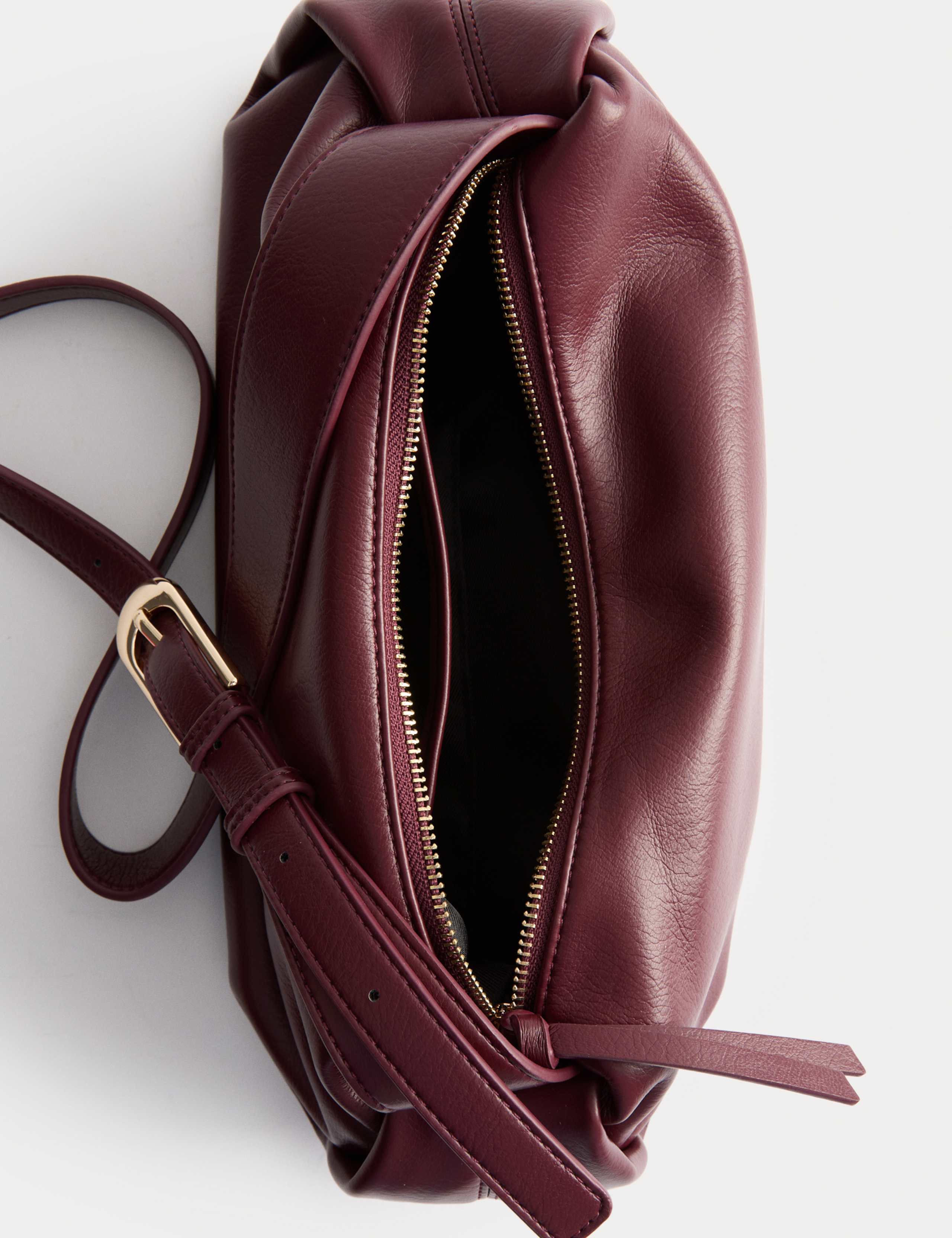 Faux Leather Pencil Crossbody Sling Bag 4 of 5