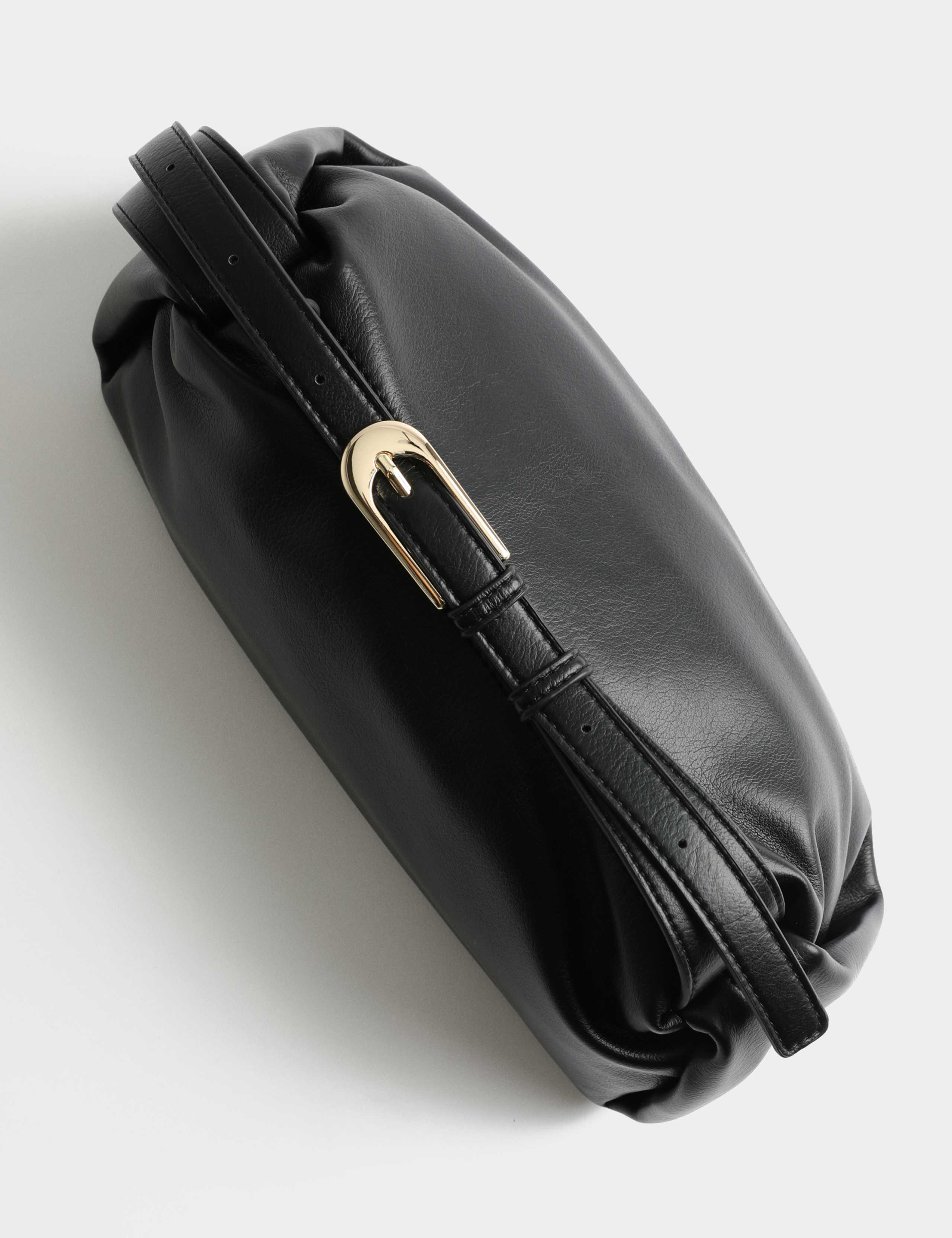 Faux Leather Pencil Crossbody Sling Bag 1 of 4