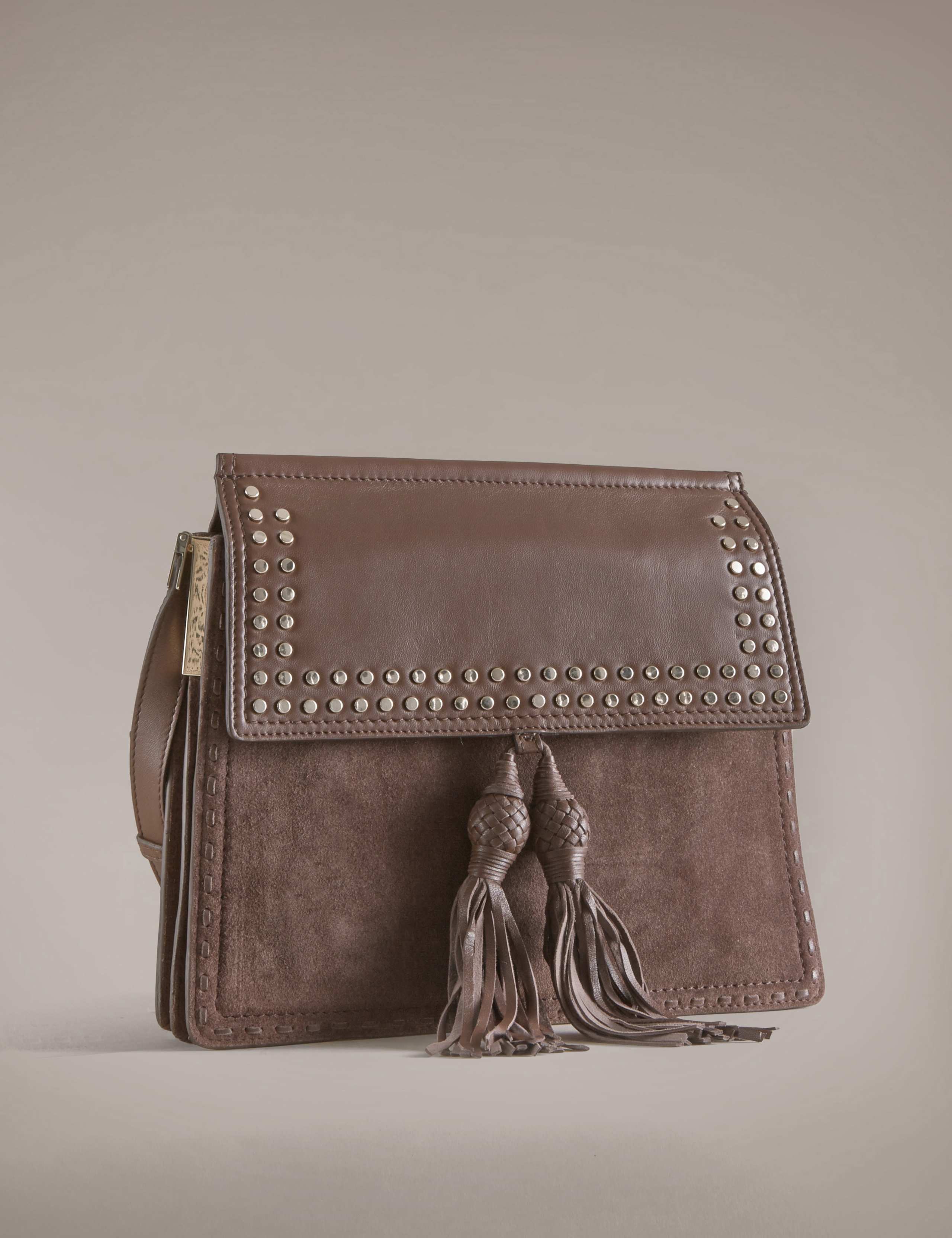 Leather Studded Shoulder Bag 2 of 4