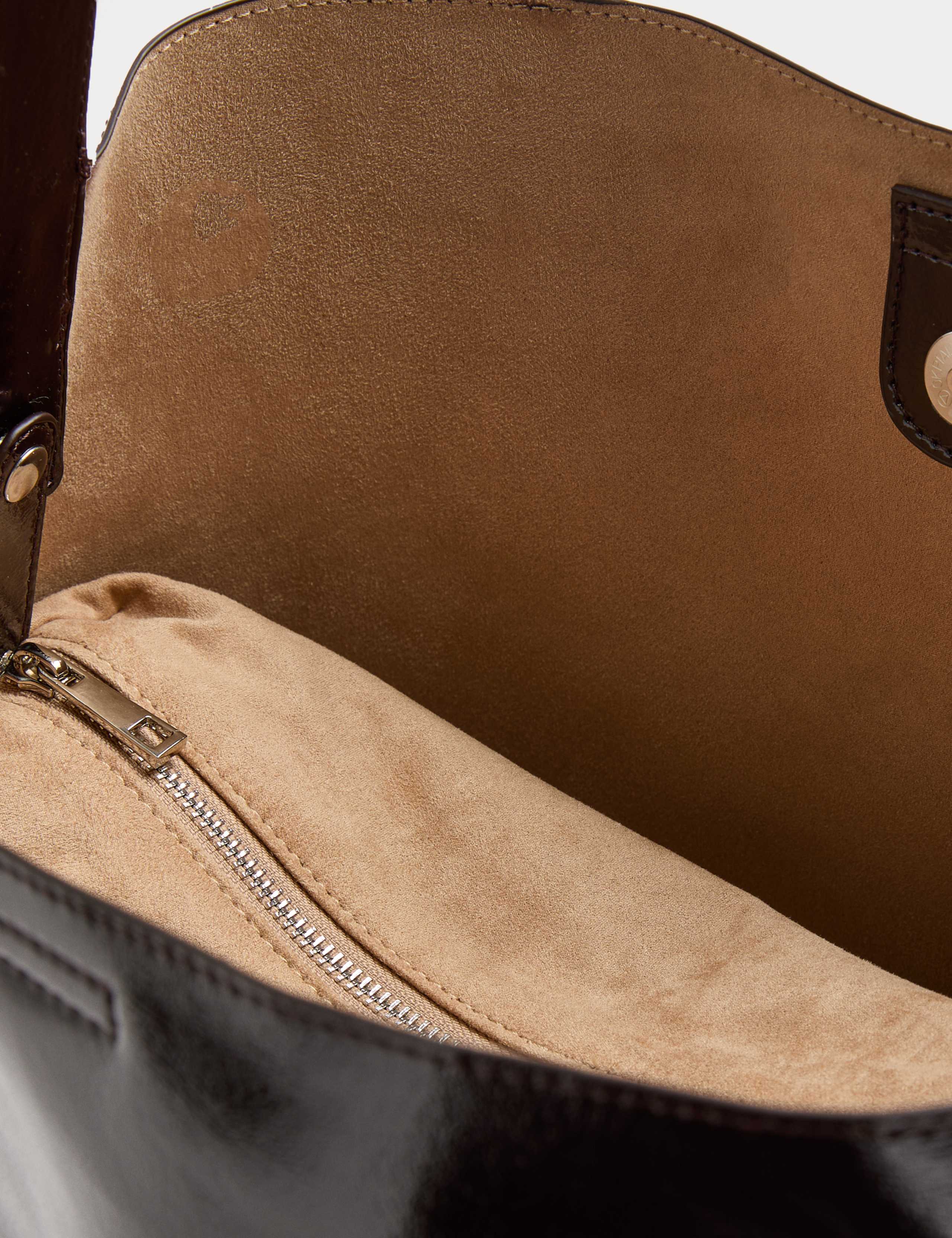 Faux Leather Bucket Shoulder Bag 3 of 4
