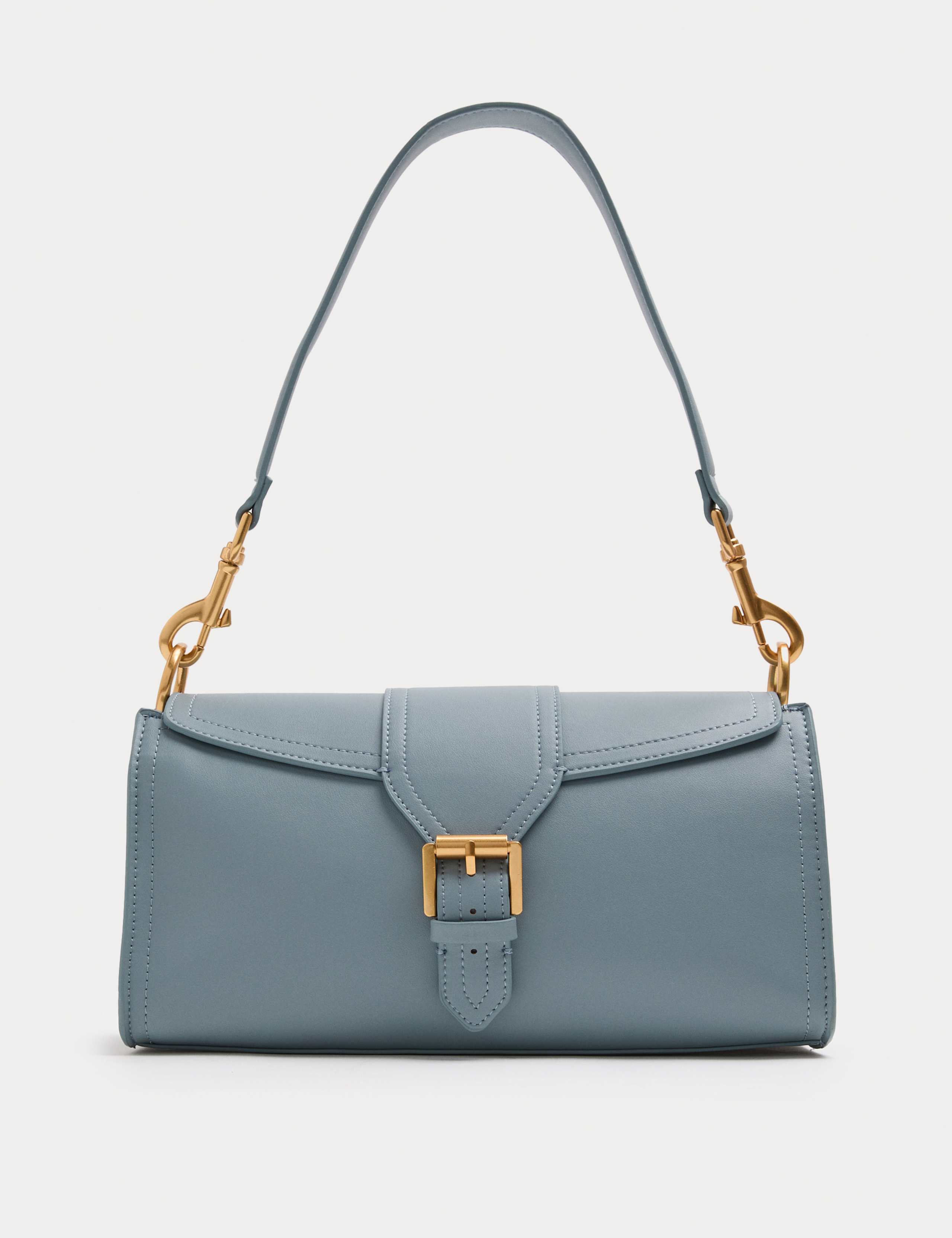 Faux Leather Buckle Shoulder Bag 2 of 3