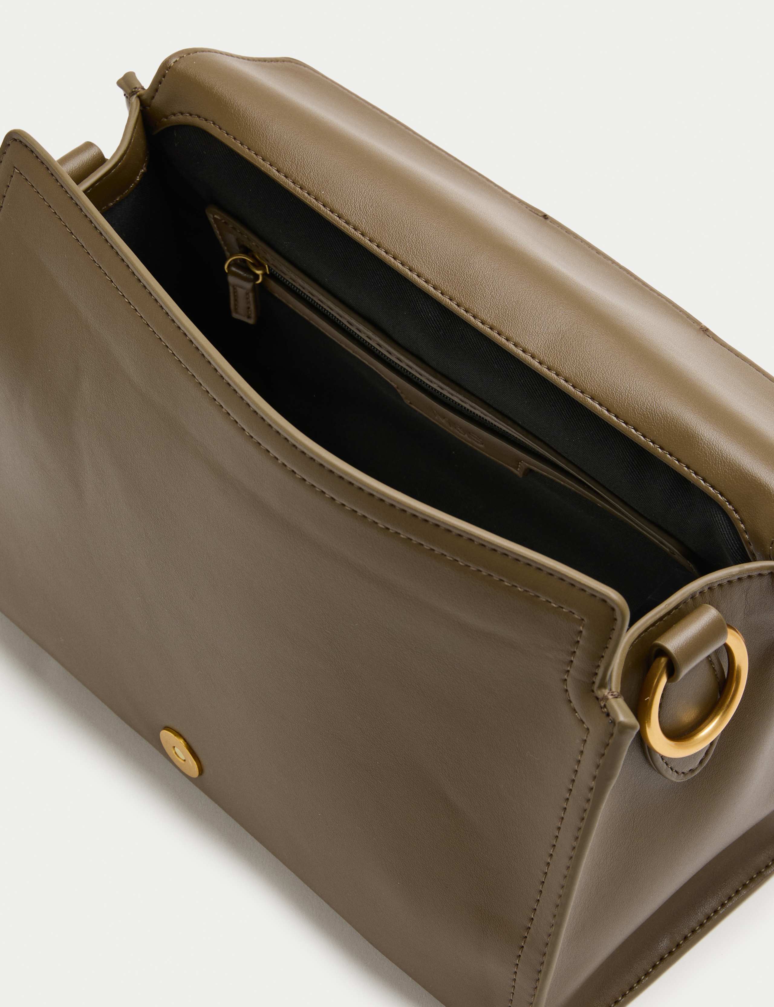 Faux Leather Buckle Shoulder Bag 3 of 3