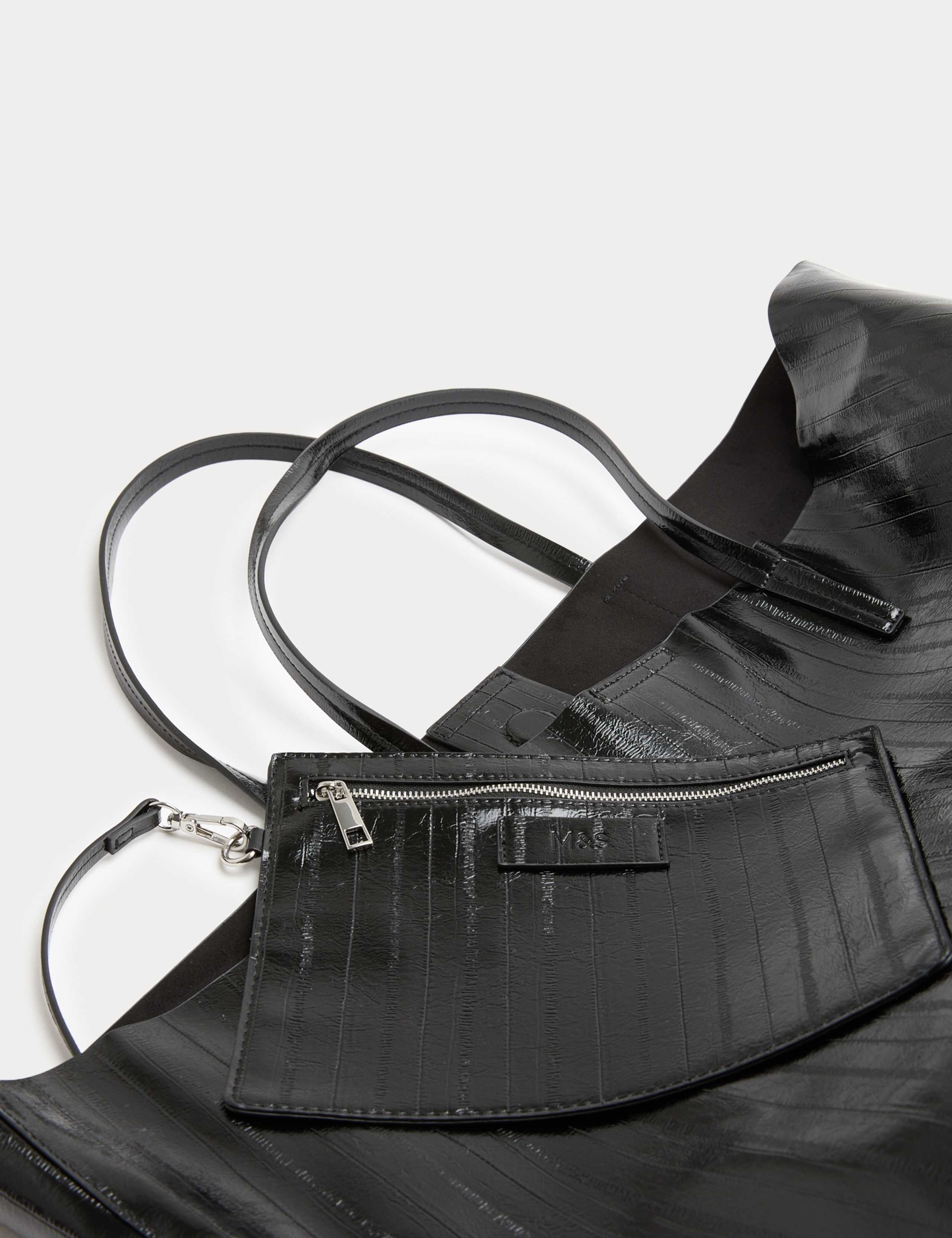 Faux Leather Oversized Tote Bag 4 of 4