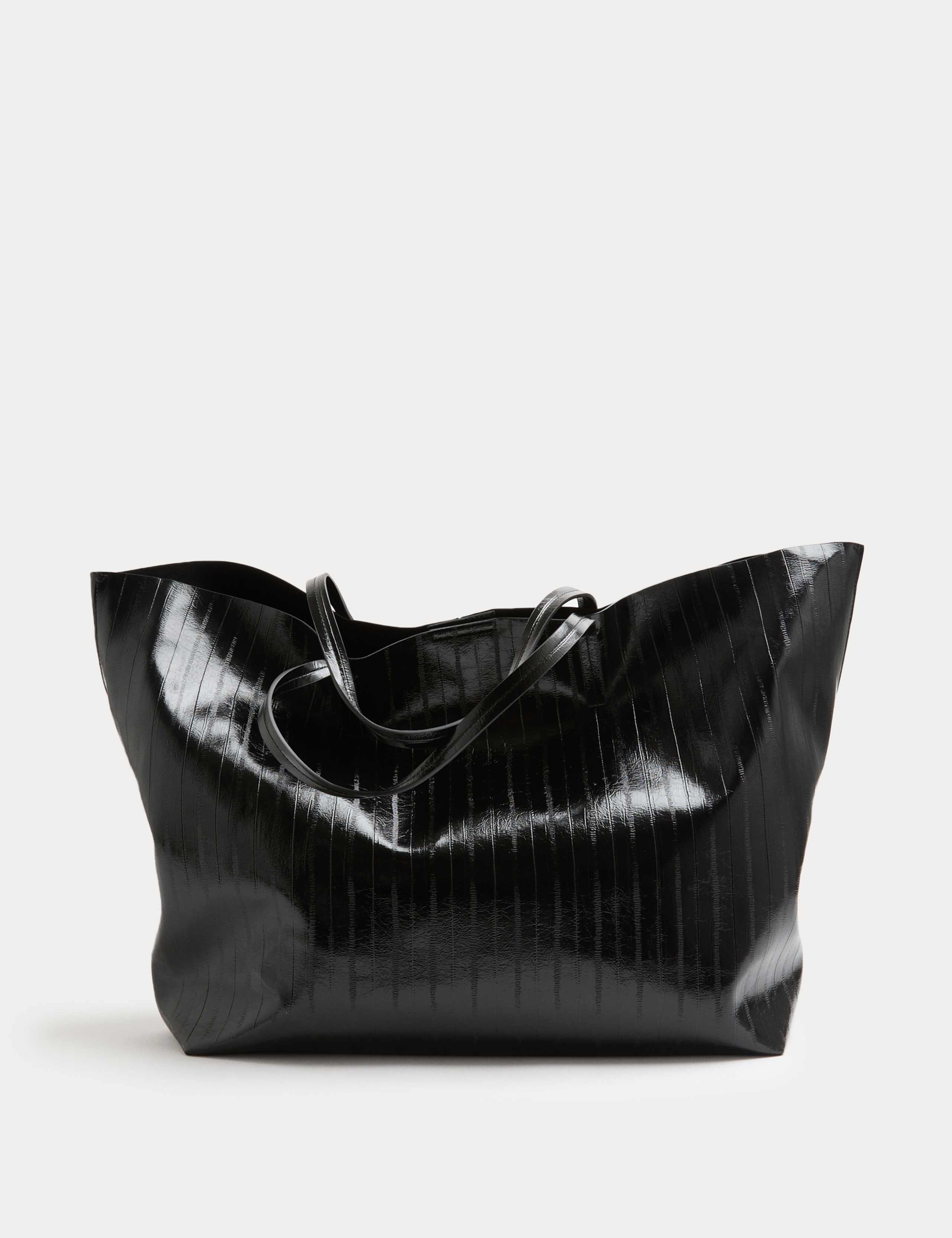 Faux Leather Oversized Tote Bag 2 of 4