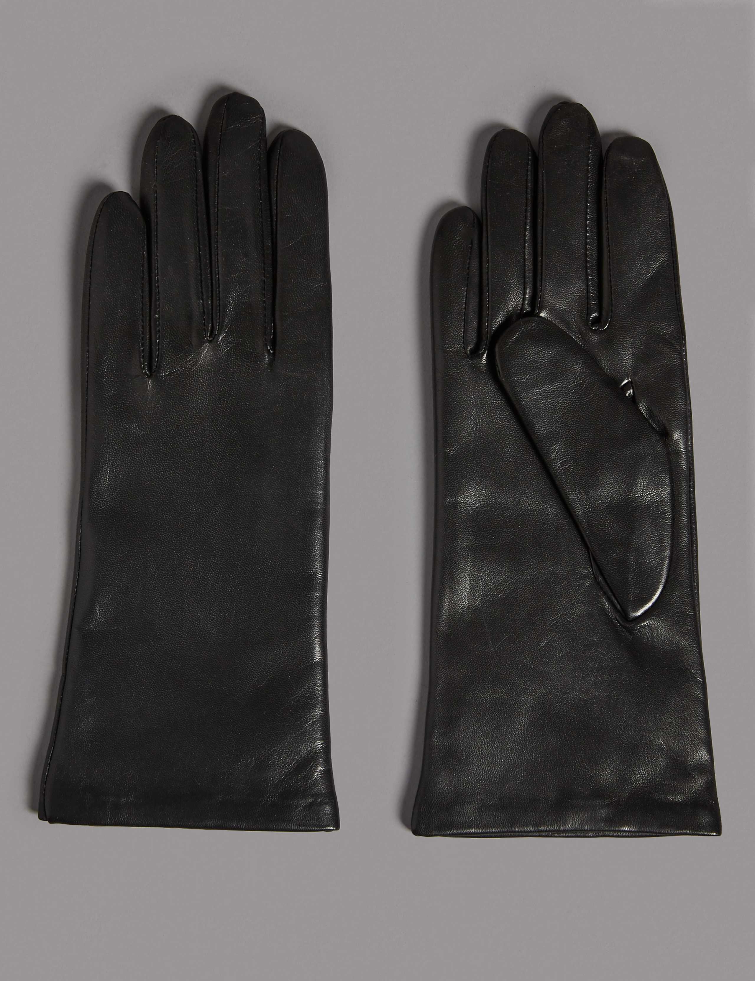 Cashmere Lined Leather Gloves 2 of 2