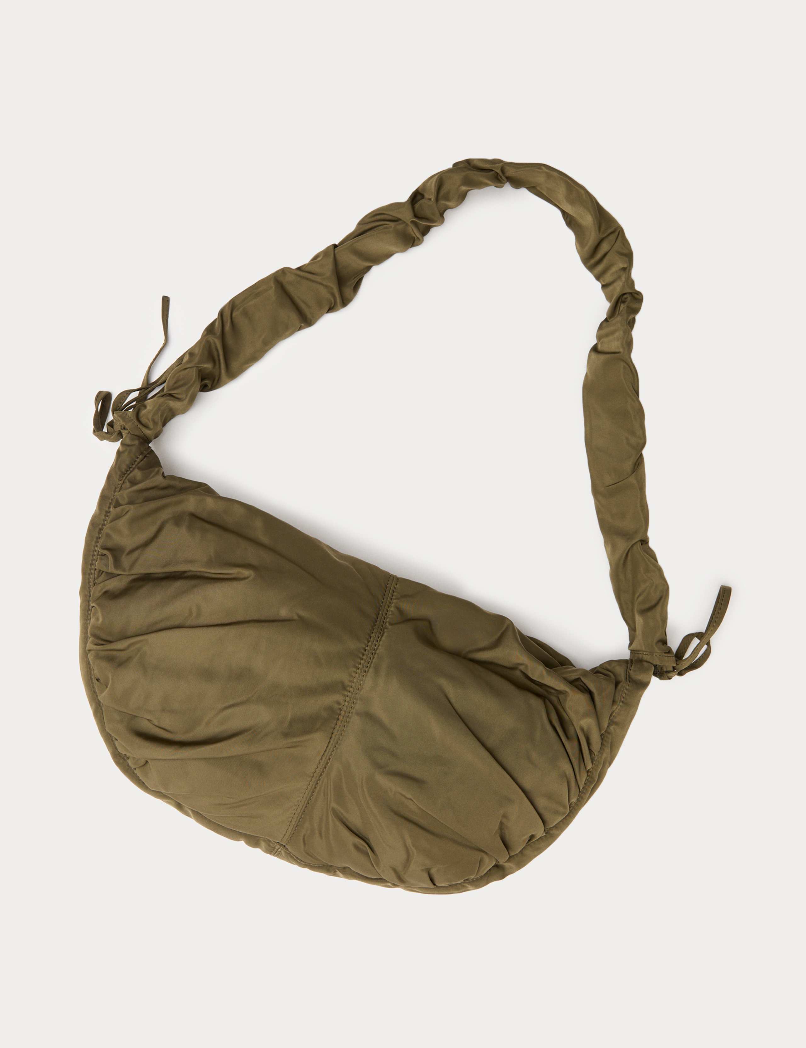 Nylon Ruched Sling Shoulder Bag 2 of 4