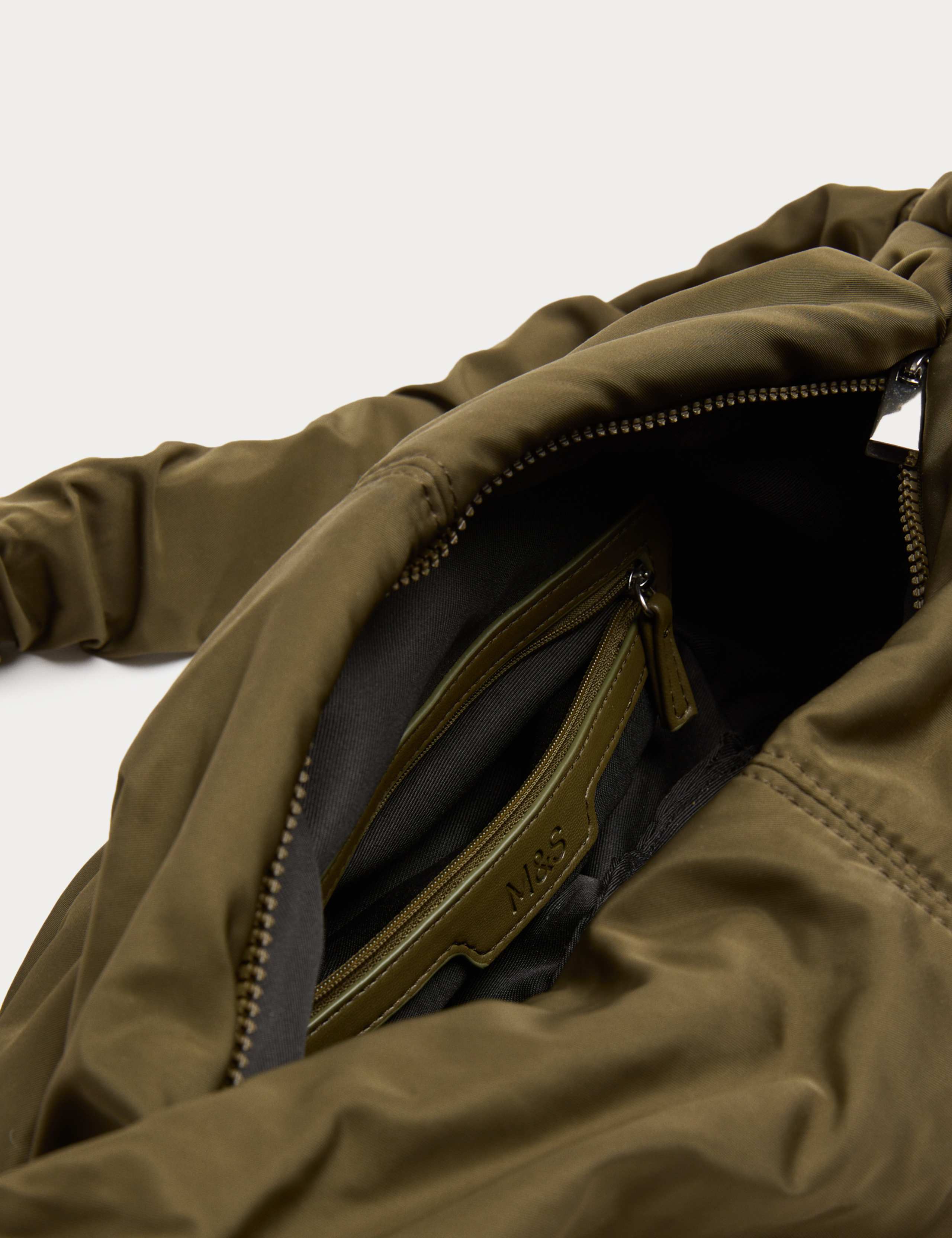 Nylon Ruched Sling Shoulder Bag 4 of 4