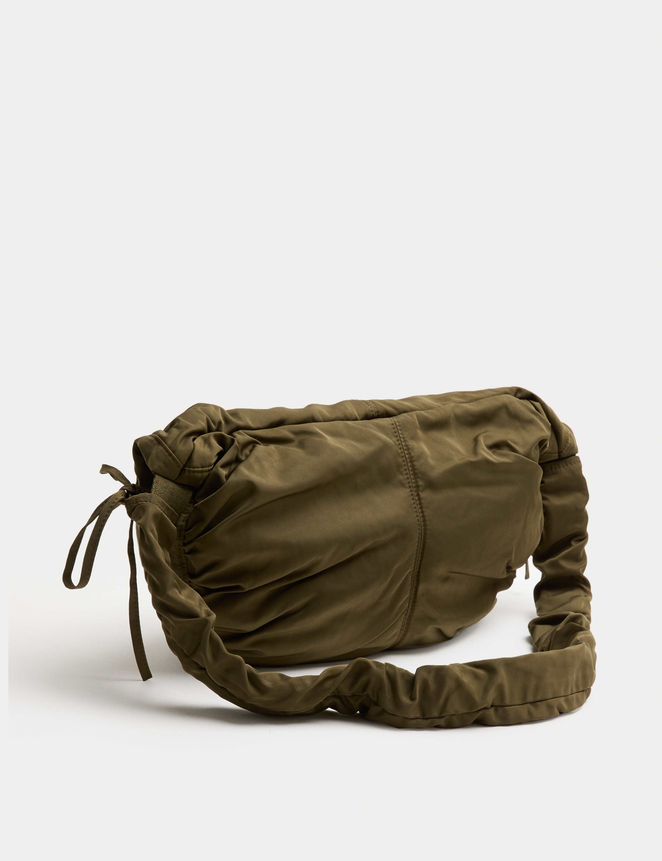 Nylon Ruched Sling Shoulder Bag 1 of 4