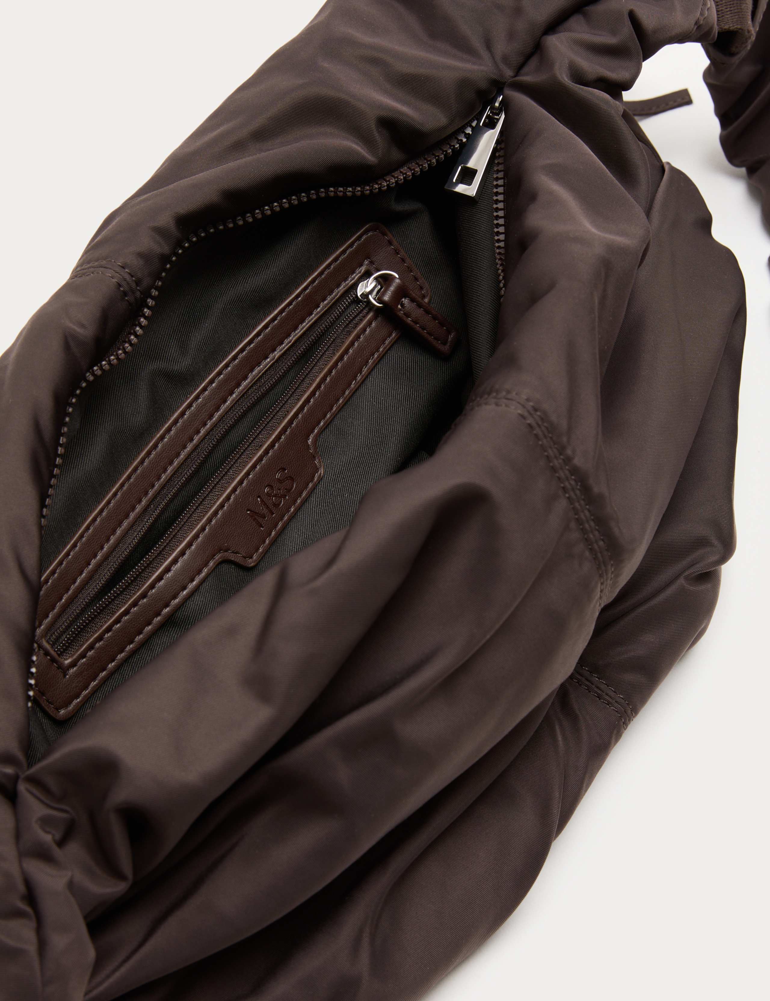 Nylon Ruched Sling Shoulder Bag 4 of 4
