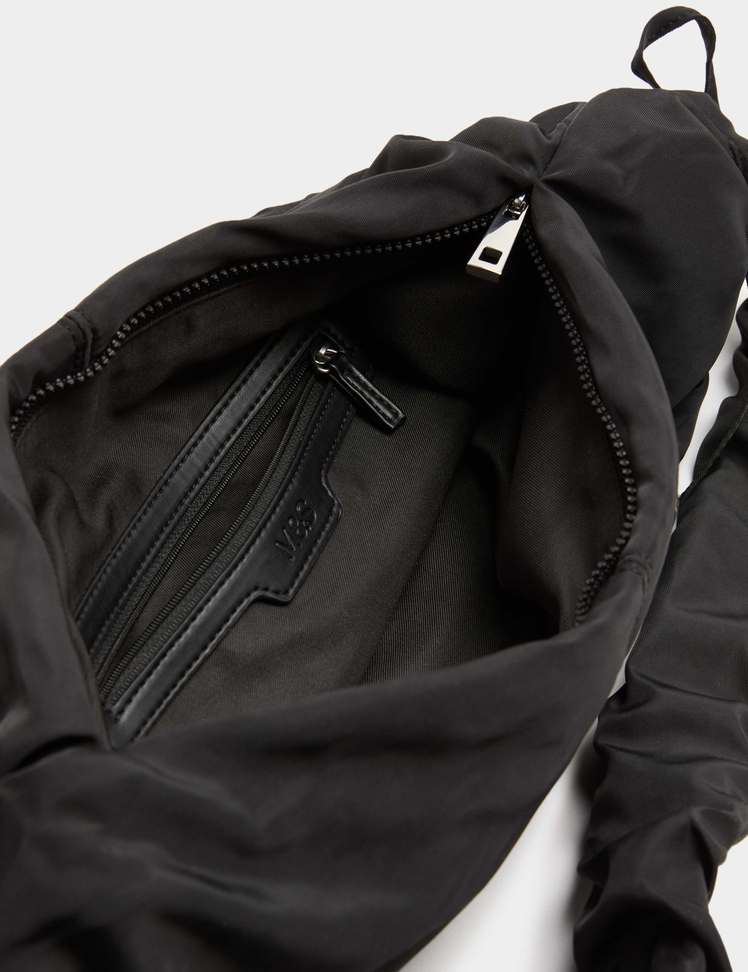 Nylon Ruched Sling Shoulder Bag 4 of 4