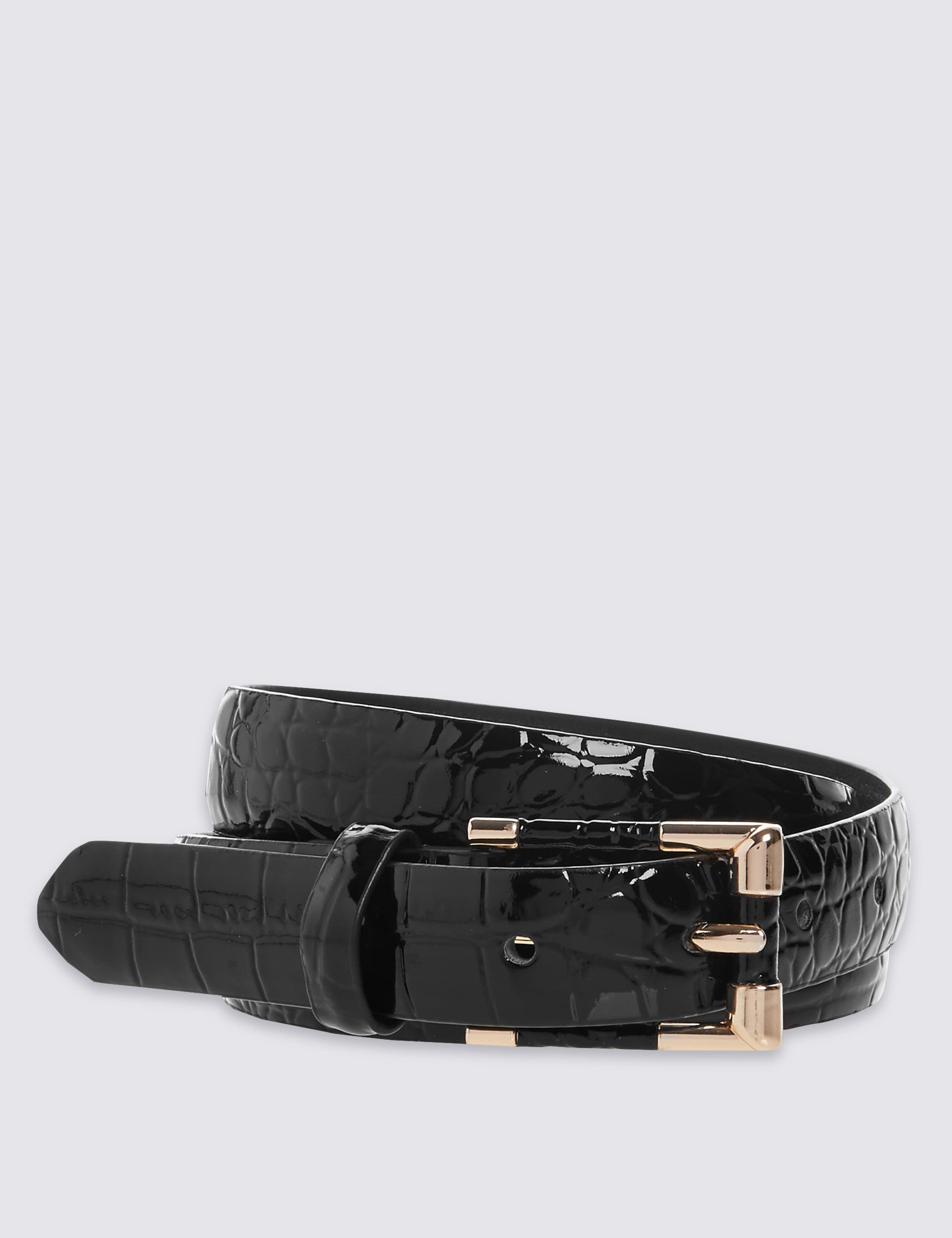 Faux Leather Inlay Hip Belt 1 of 3