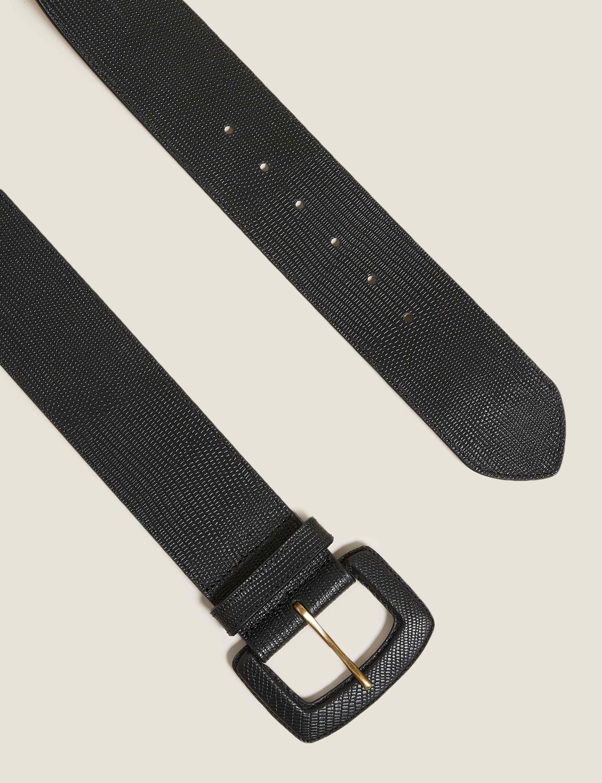 Leather Lizard Effect Waist Belt 2 of 2