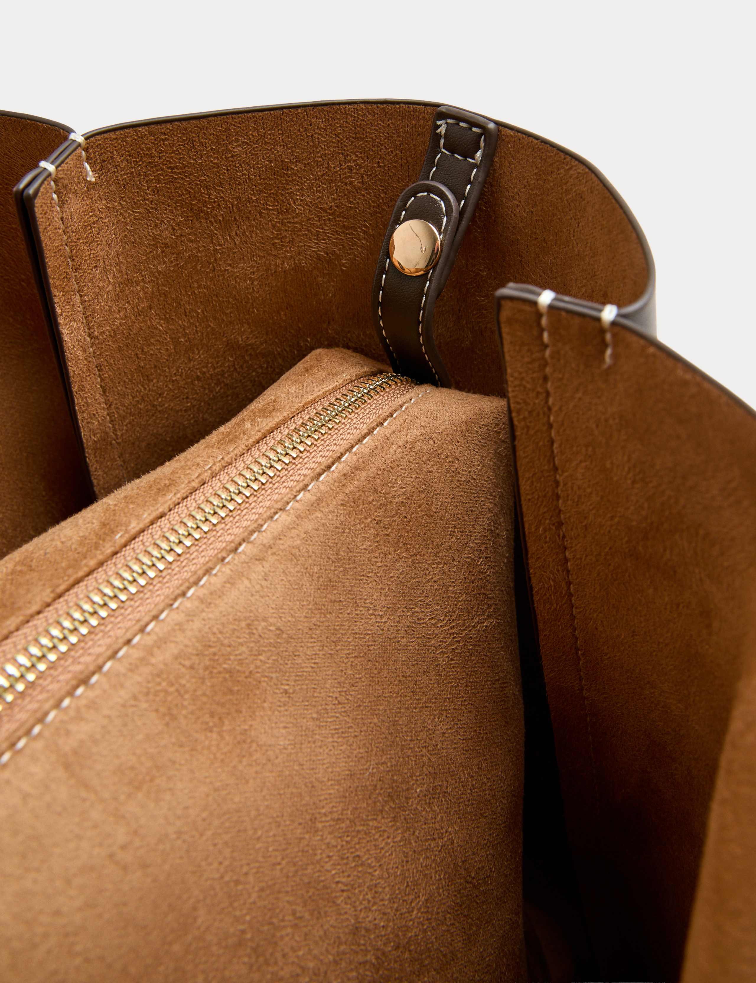 Faux Leather Structured Tote Bag 3 of 5